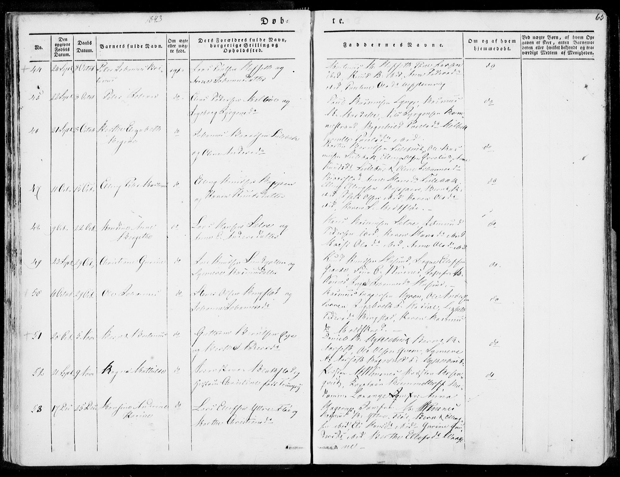 Ministerialprotokoller, klokkerbøker og fødselsregistre - Møre og Romsdal, AV/SAT-A-1454/509/L0104: Parish register (official) no. 509A02, 1833-1847, p. 65