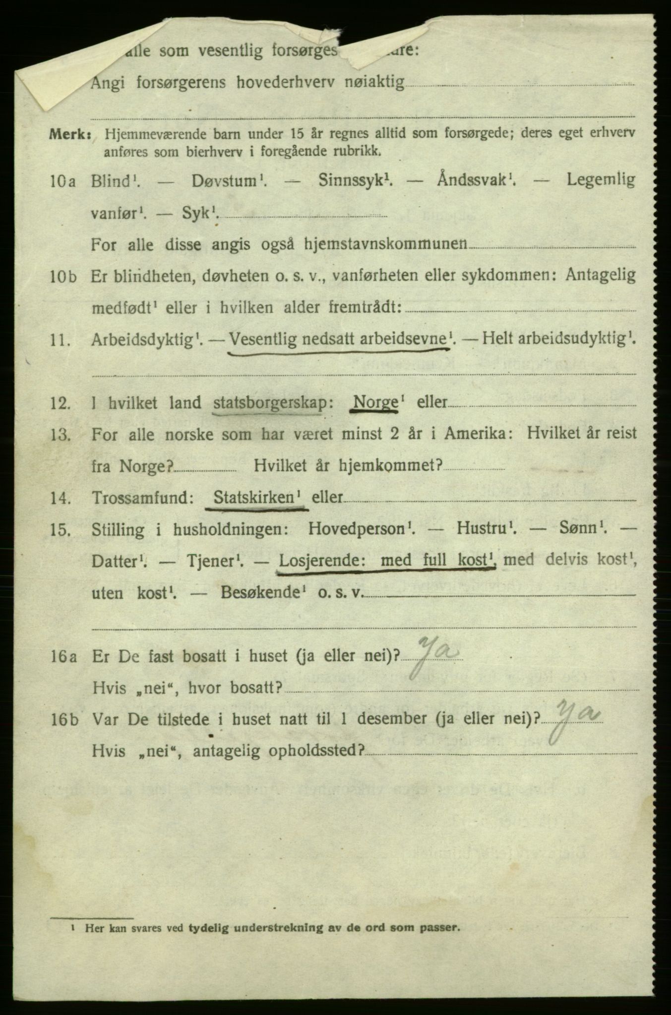 SAO, 1920 census for Fredrikshald, 1920, p. 24409