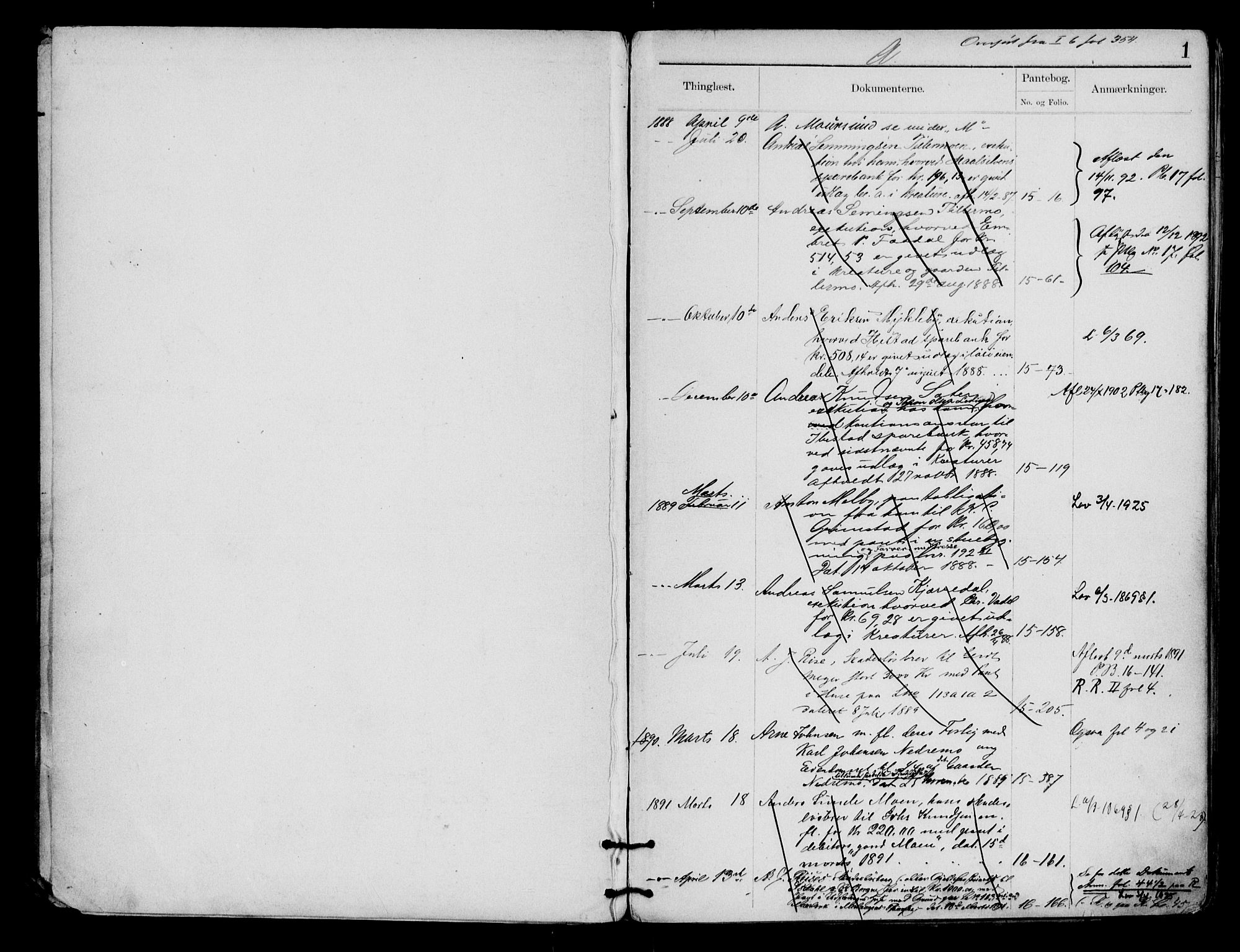 Malangen sorenskriveri, SATØ/SATØ-0051/1/G/Gd/L0030PR: Mortgage register no. 30, 1888-1930, p. 1