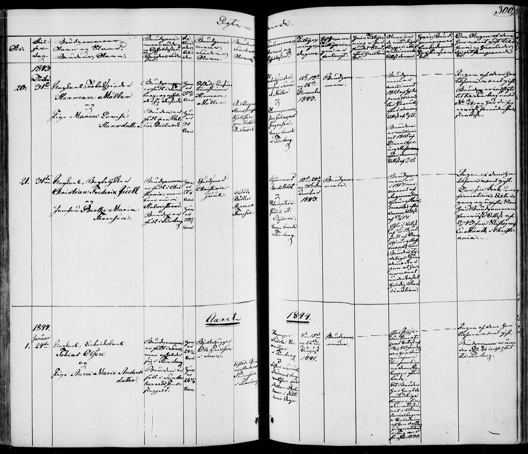 Tønsberg kirkebøker, AV/SAKO-A-330/F/Fa/L0006: Parish register (official) no. I 6, 1836-1844, p. 300