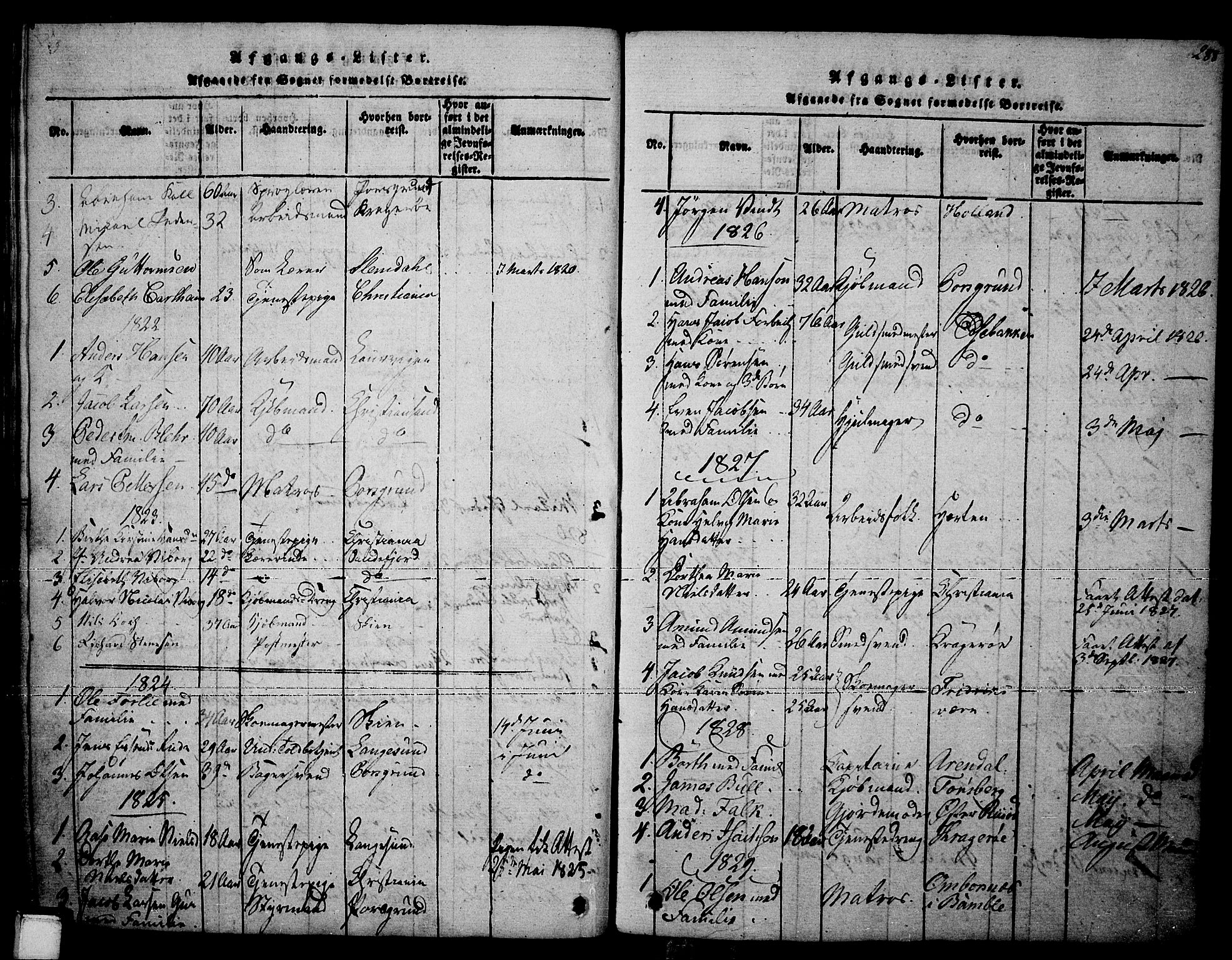 Brevik kirkebøker, SAKO/A-255/F/Fa/L0004: Parish register (official) no. 4, 1814-1846, p. 288
