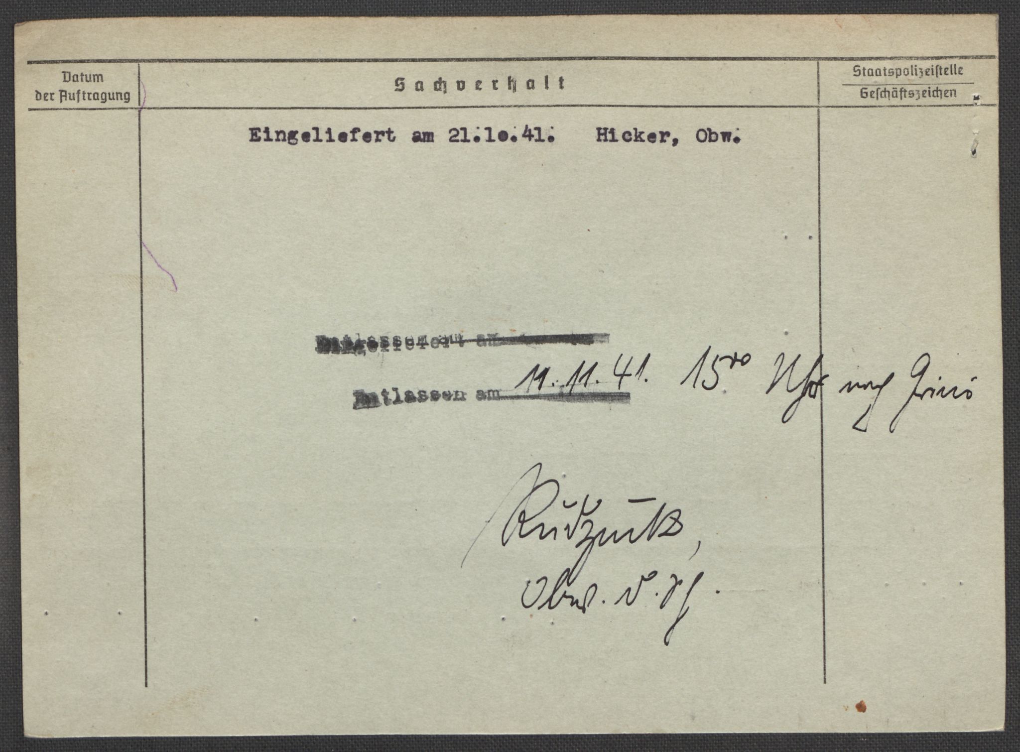 Befehlshaber der Sicherheitspolizei und des SD, AV/RA-RAFA-5969/E/Ea/Eaa/L0010: Register over norske fanger i Møllergata 19: Sø-Å, 1940-1945, p. 1143