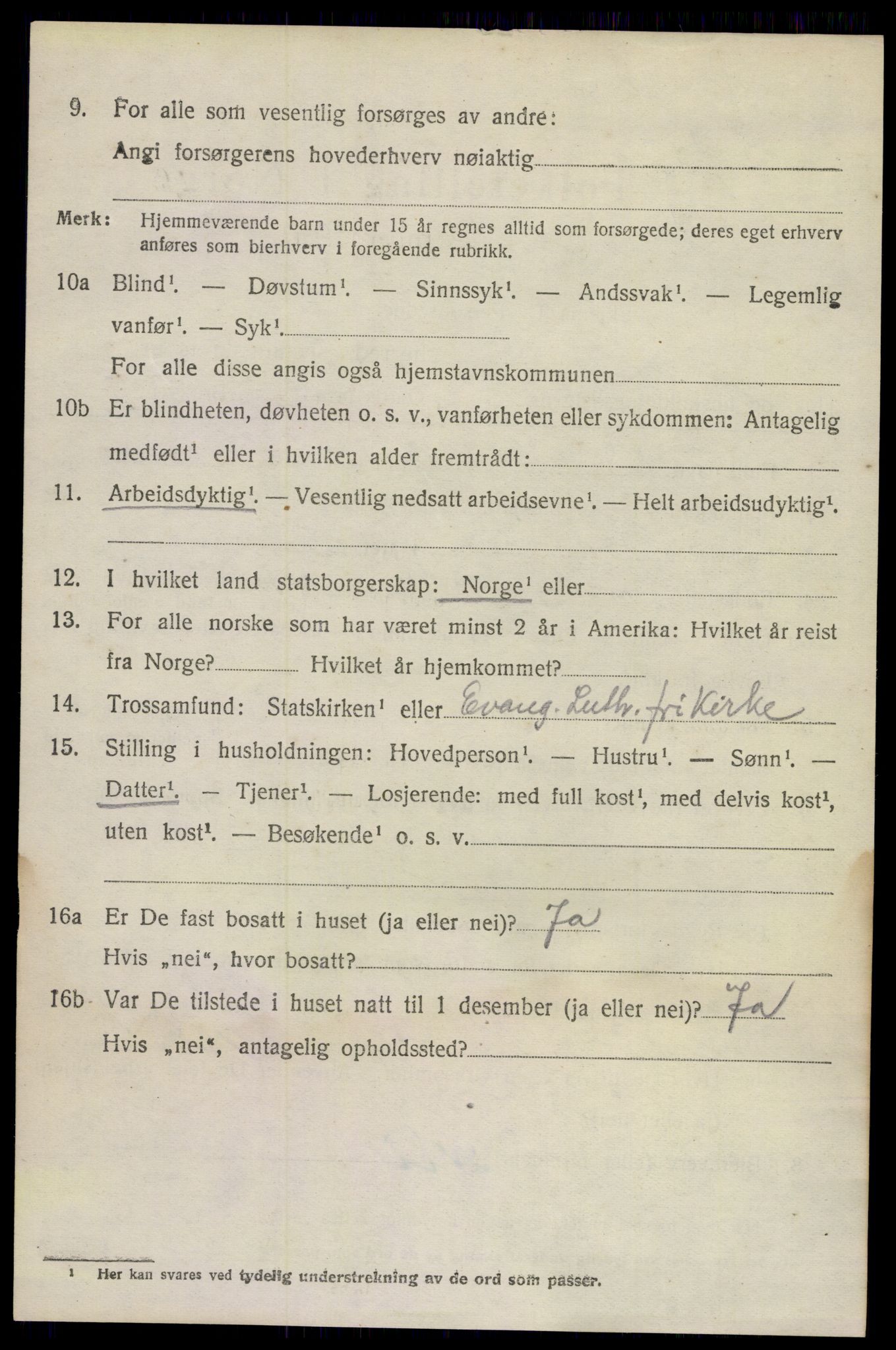 SAKO, 1920 census for Brunlanes, 1920, p. 7166