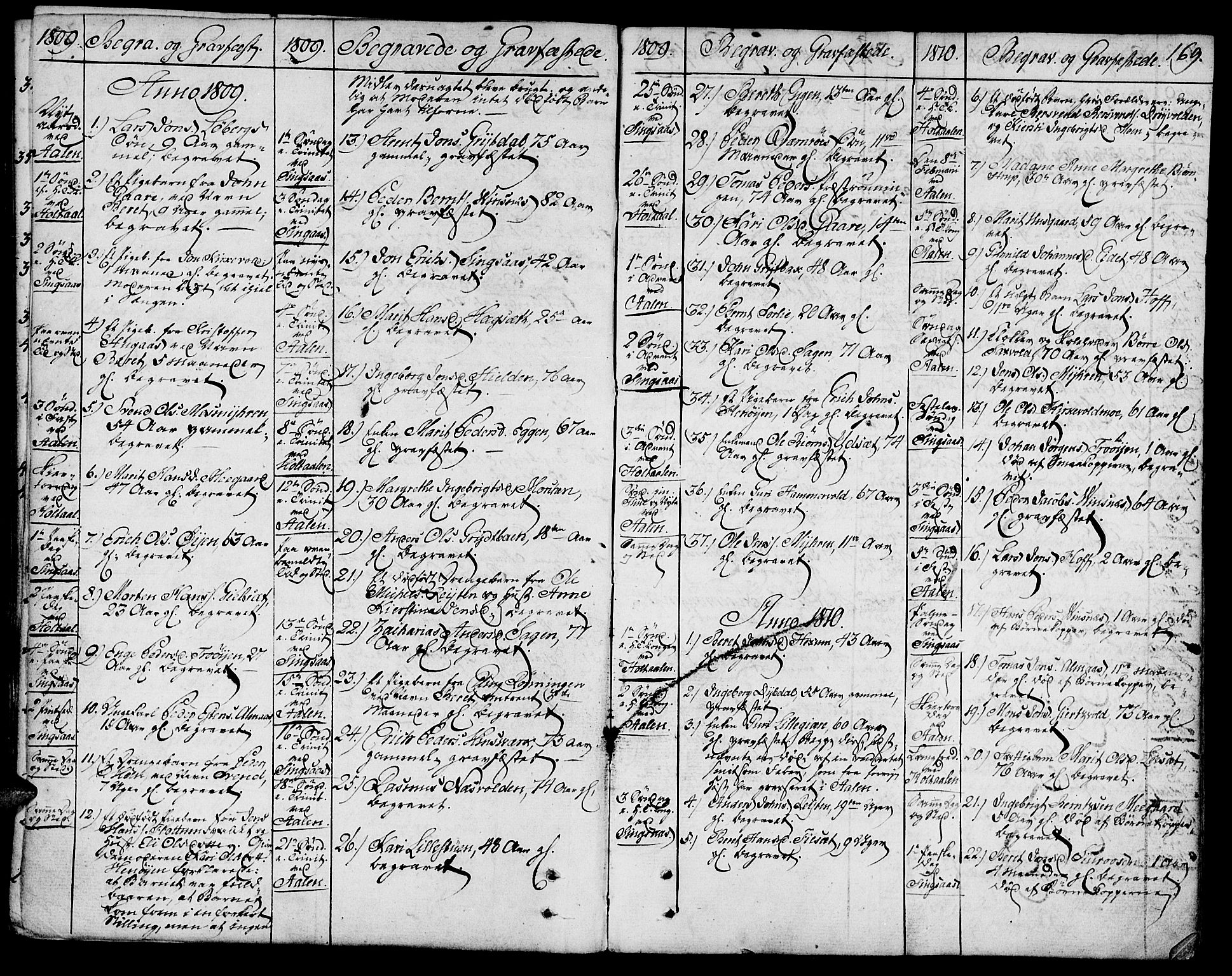 Ministerialprotokoller, klokkerbøker og fødselsregistre - Sør-Trøndelag, SAT/A-1456/685/L0953: Parish register (official) no. 685A02, 1805-1816, p. 169