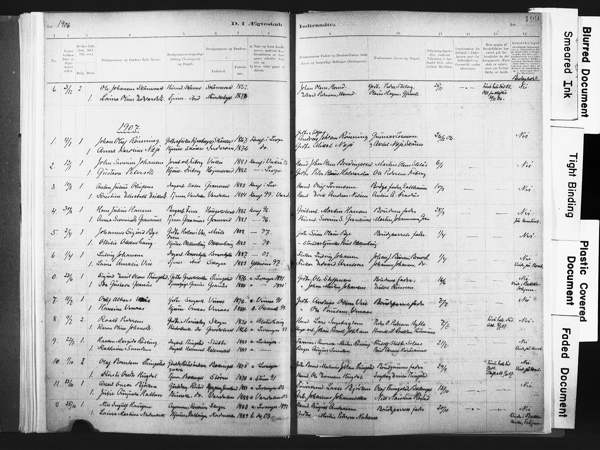Ministerialprotokoller, klokkerbøker og fødselsregistre - Nord-Trøndelag, SAT/A-1458/721/L0207: Parish register (official) no. 721A02, 1880-1911, p. 199