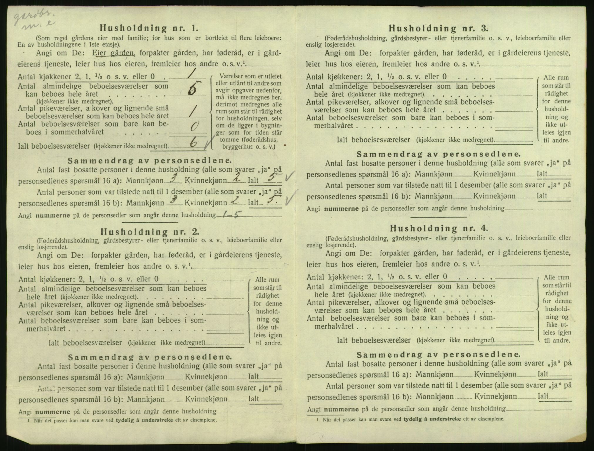 SAK, 1920 census for Eide, 1920, p. 29