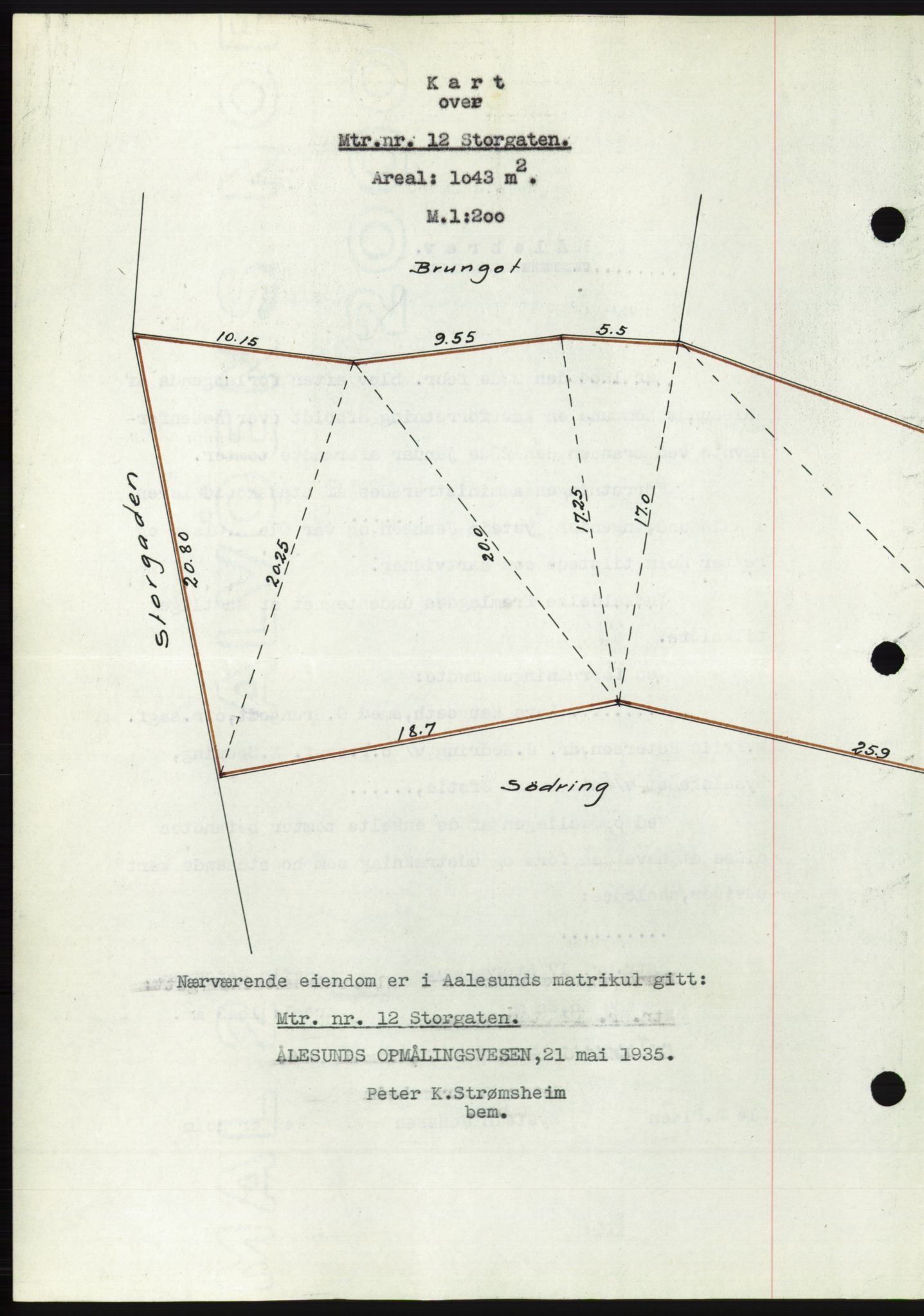 Ålesund byfogd, AV/SAT-A-4384: Mortgage book no. 32, 1934-1935, Deed date: 25.10.1935