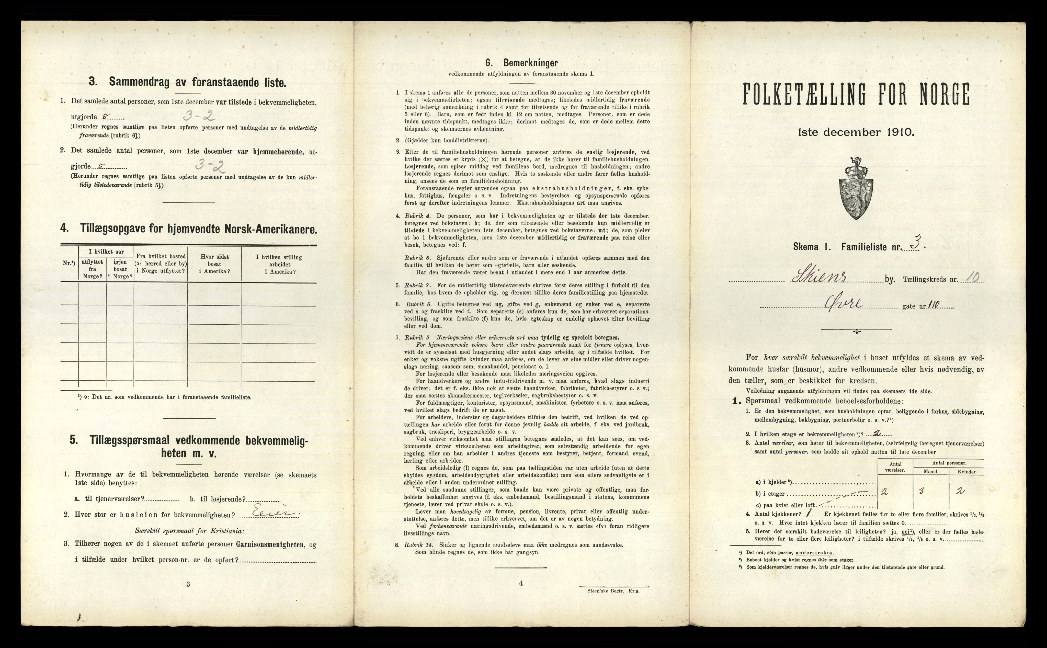 RA, 1910 census for Skien, 1910, p. 5898