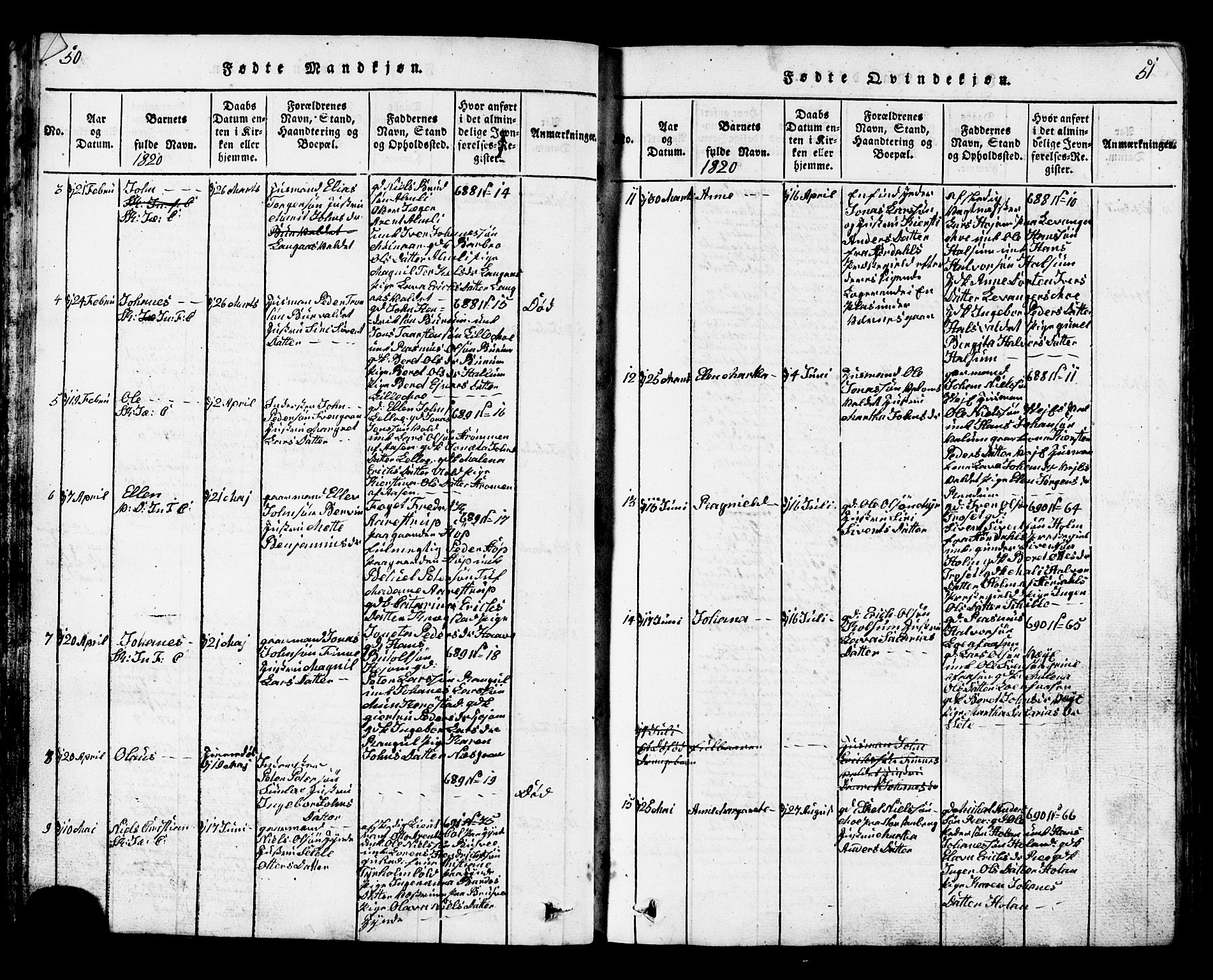 Ministerialprotokoller, klokkerbøker og fødselsregistre - Nord-Trøndelag, AV/SAT-A-1458/717/L0169: Parish register (copy) no. 717C01, 1816-1834, p. 50-51