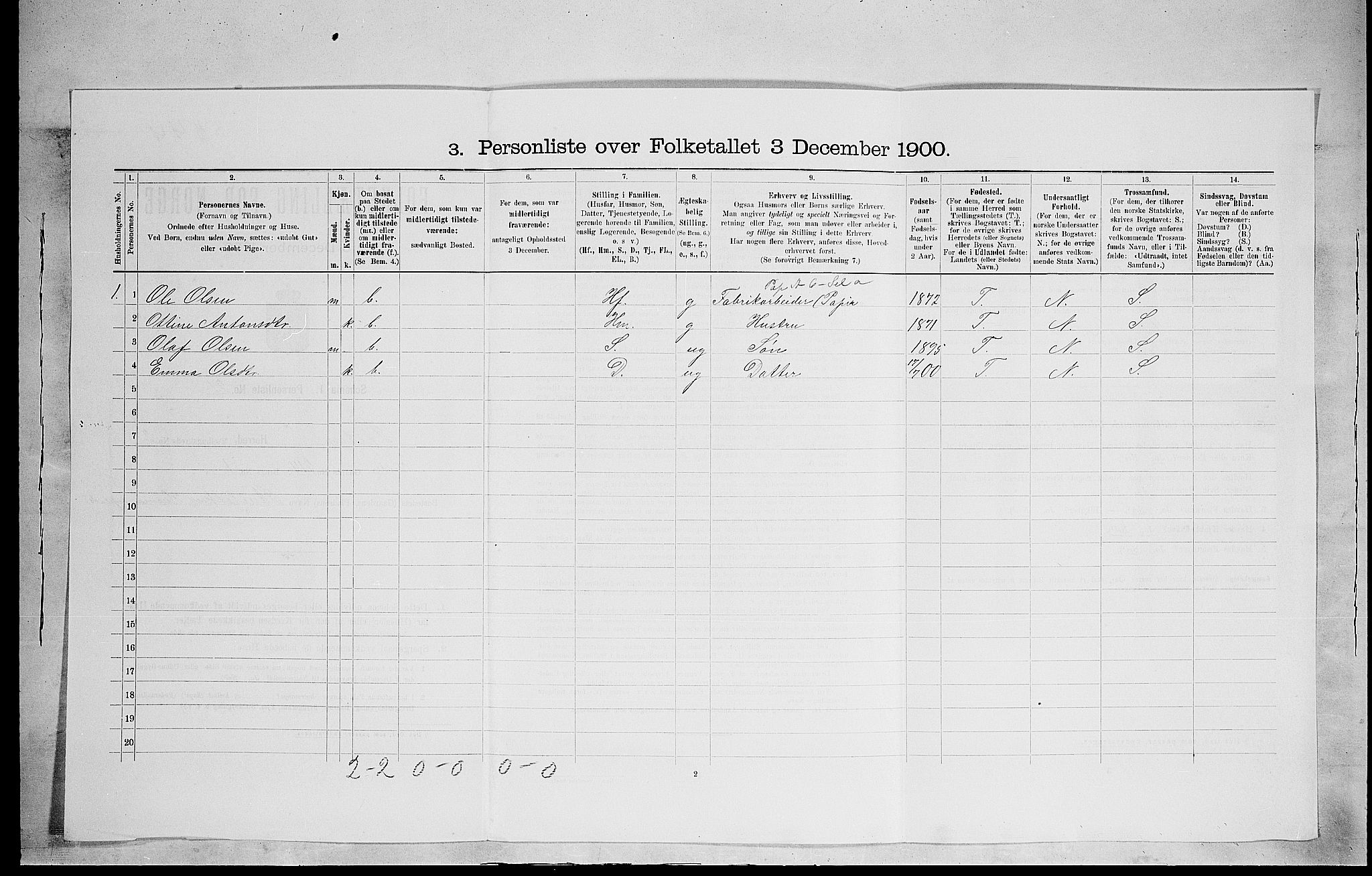 SAH, 1900 census for Løten, 1900, p. 563