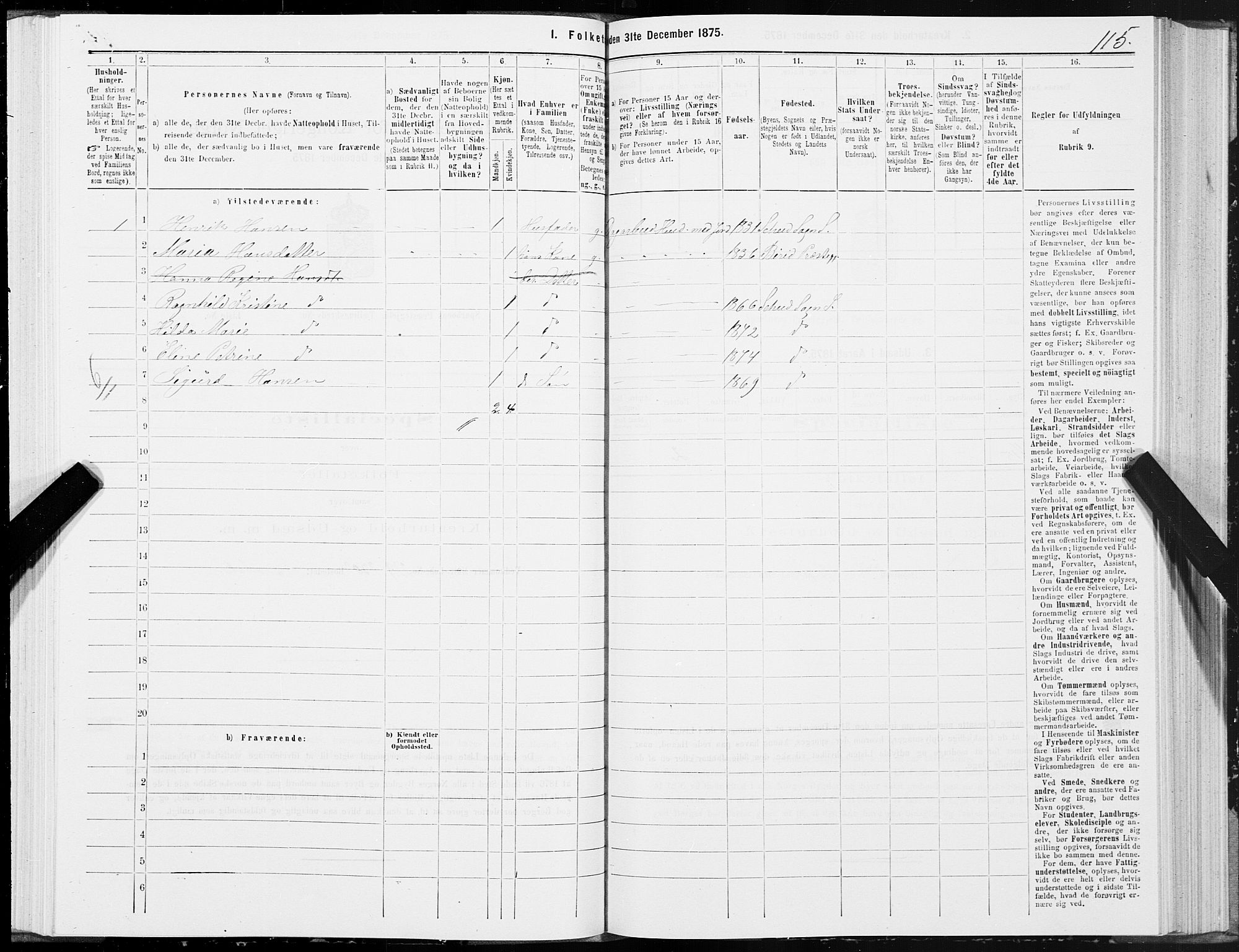 SAT, 1875 census for 1731P Sparbu, 1875, p. 3115