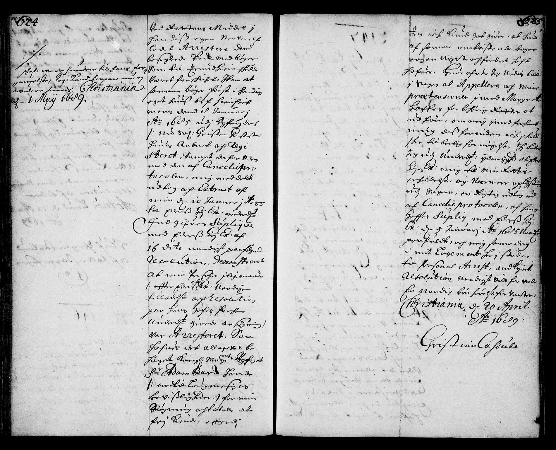 Stattholderembetet 1572-1771, AV/RA-EA-2870/Ae/L0006: Supplikasjons- og resolusjonsprotokoll, 1688-1689, p. 624-625