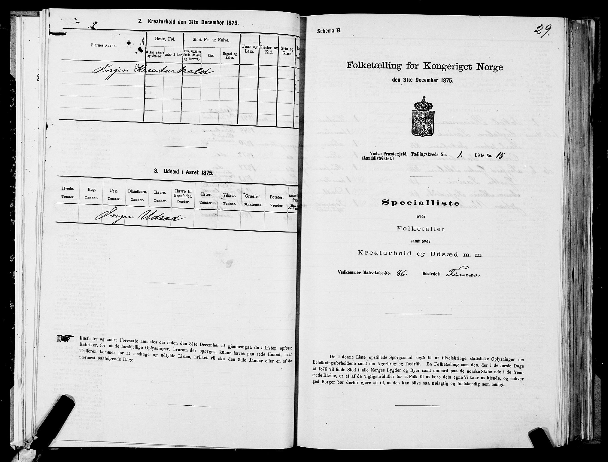 SATØ, 1875 census for 2029L Vadsø/Vadsø, 1875, p. 1029