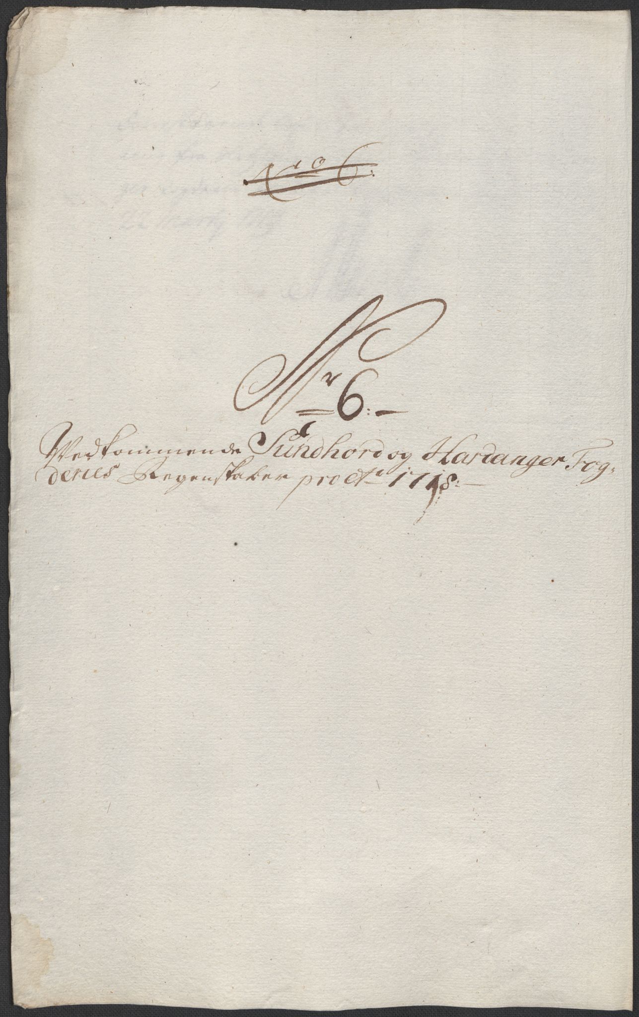 Rentekammeret inntil 1814, Reviderte regnskaper, Fogderegnskap, RA/EA-4092/R48/L2995: Fogderegnskap Sunnhordland og Hardanger, 1718, p. 97