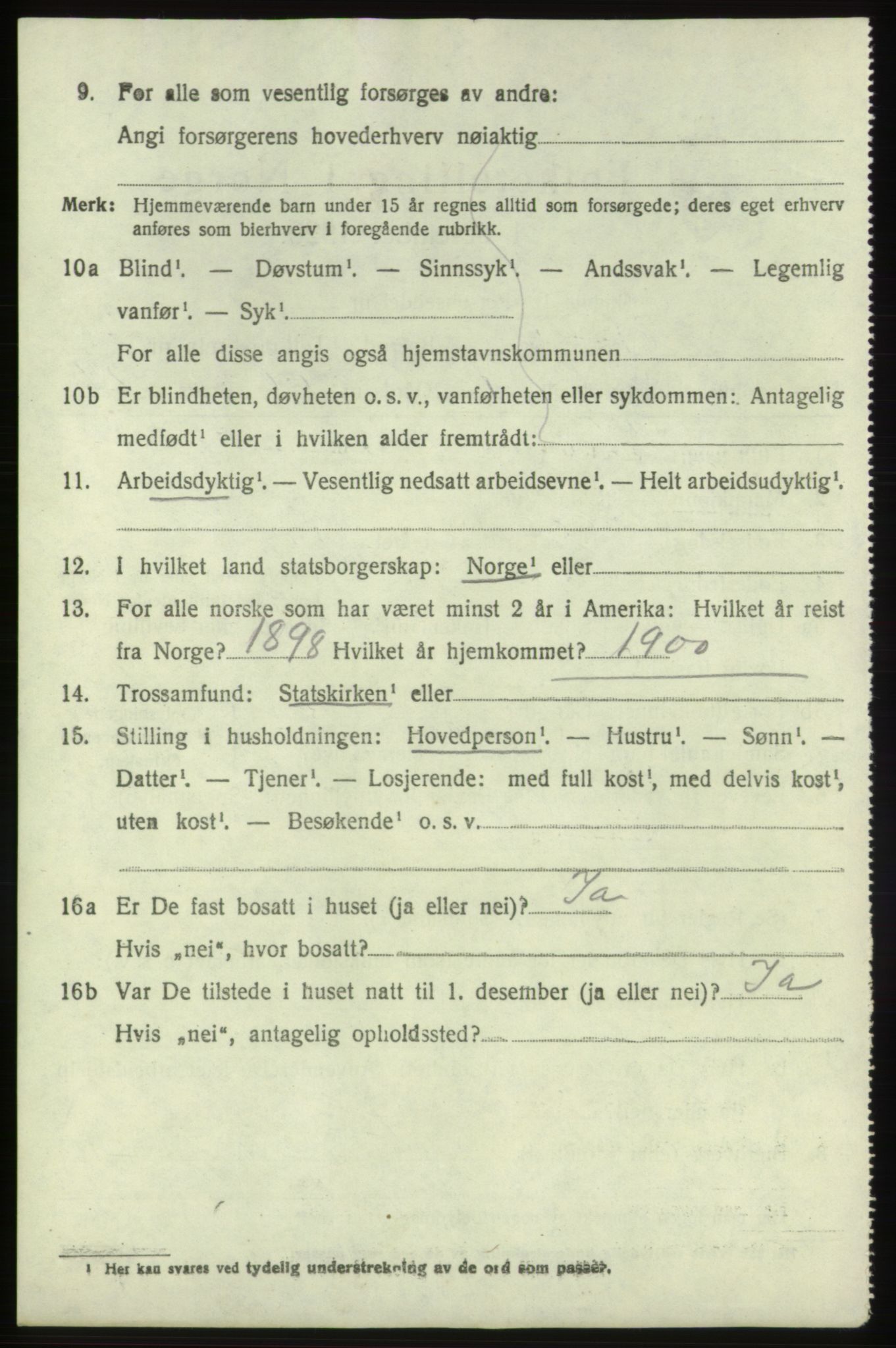 SAB, 1920 census for Bømlo, 1920, p. 1800