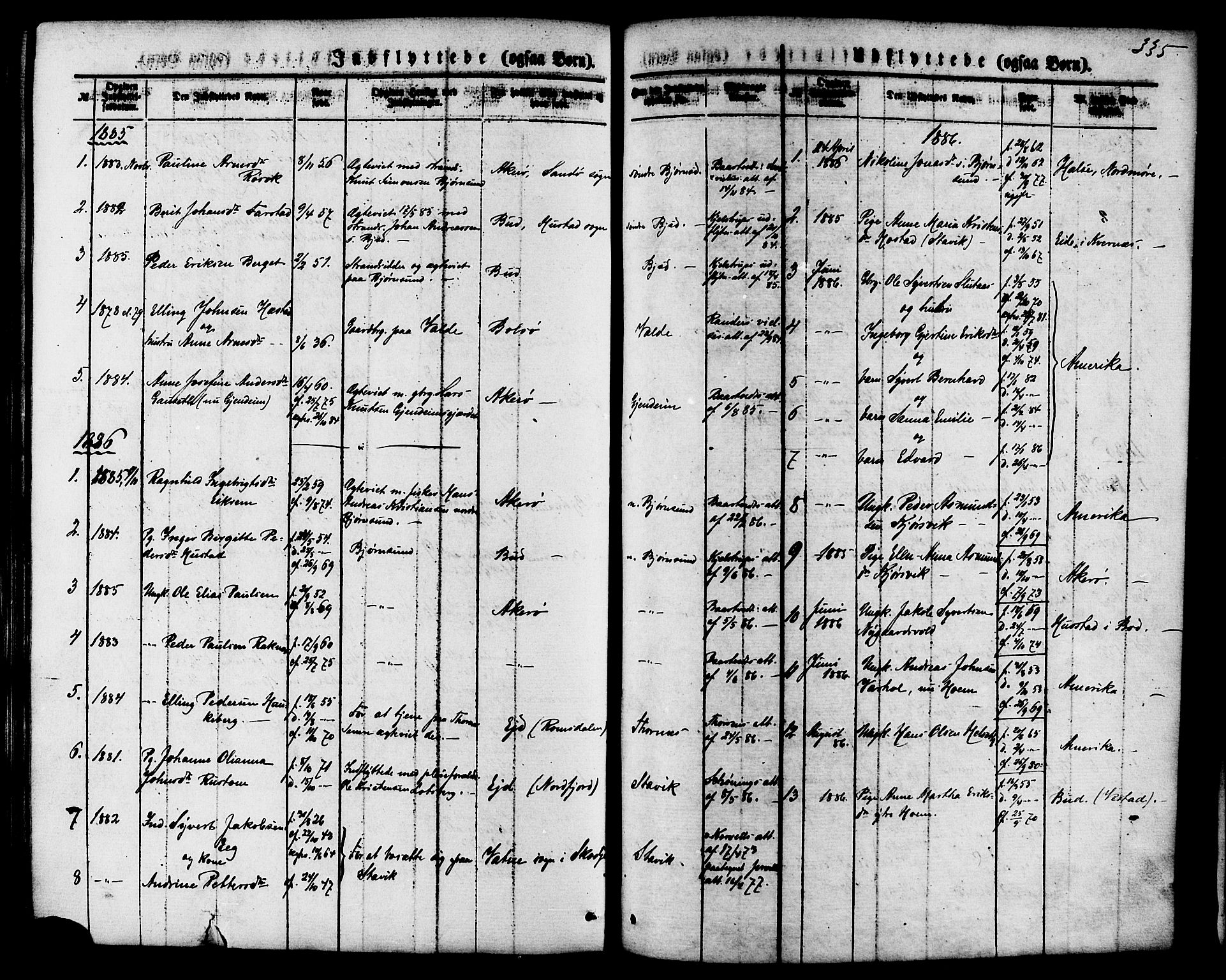 Ministerialprotokoller, klokkerbøker og fødselsregistre - Møre og Romsdal, SAT/A-1454/565/L0749: Parish register (official) no. 565A03, 1871-1886, p. 335
