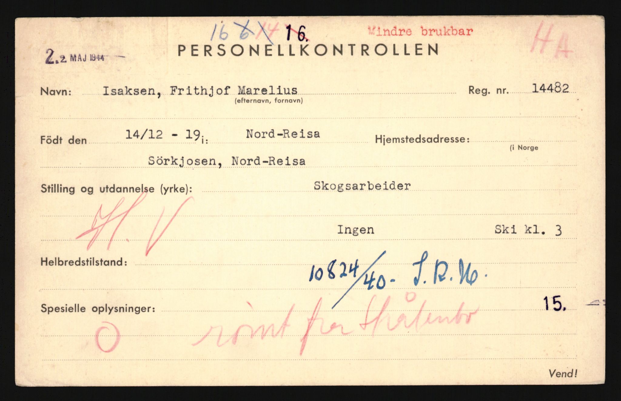 Forsvaret, Troms infanteriregiment nr. 16, AV/RA-RAFA-3146/P/Pa/L0024/0001: Rulleblad / Rulleblad for regimentets menige mannskaper, årsklasse 1940, 1940, p. 68