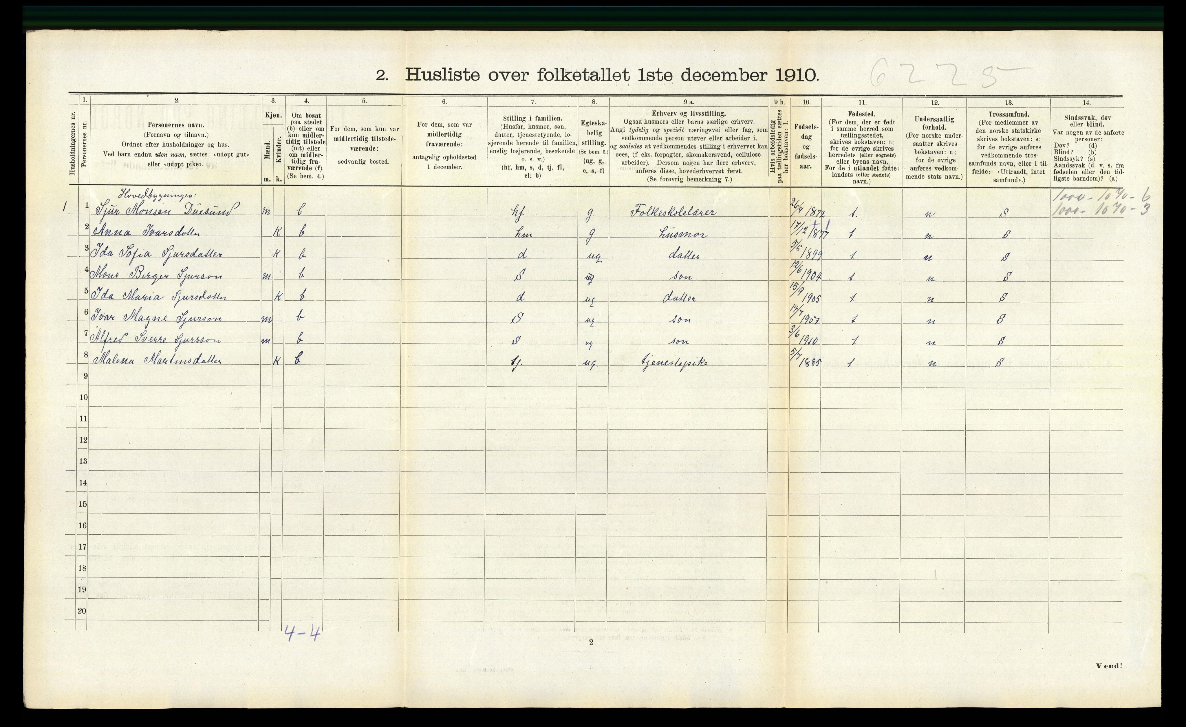 RA, 1910 census for Masfjorden, 1910, p. 677