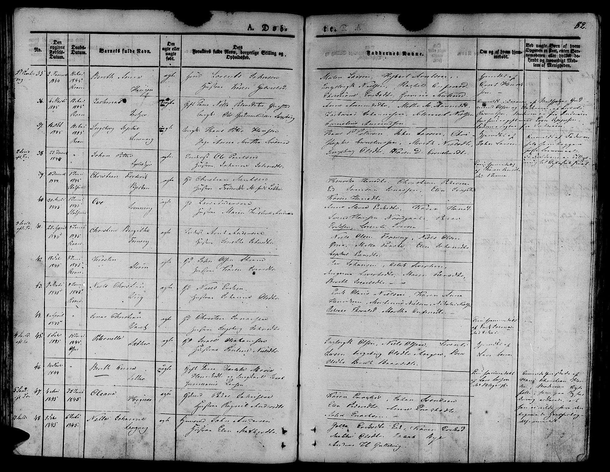 Ministerialprotokoller, klokkerbøker og fødselsregistre - Sør-Trøndelag, SAT/A-1456/657/L0703: Parish register (official) no. 657A04, 1831-1846, p. 82