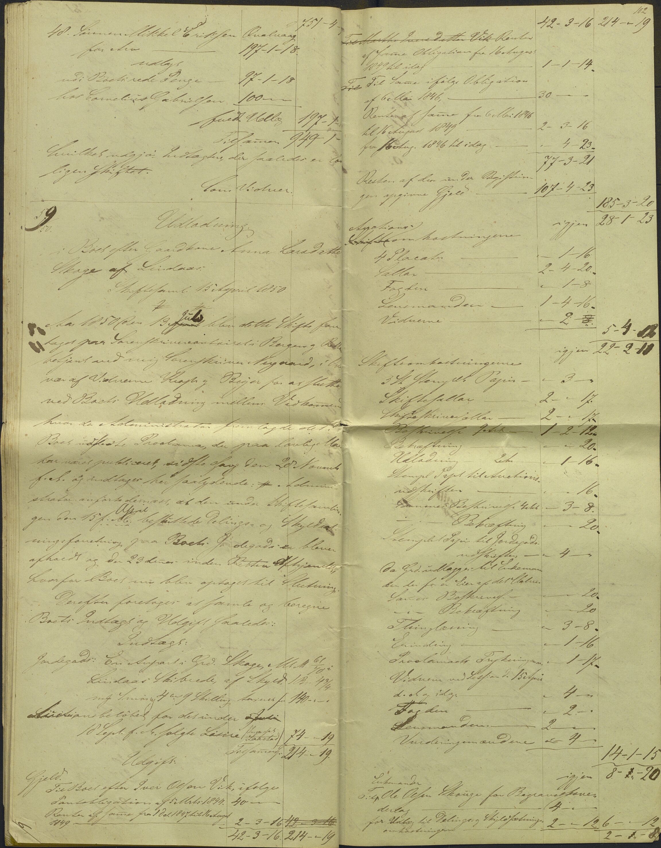 Nordhordland sorenskrivar, AV/SAB-A-2901/1/H/Hd/Hdb/L0001: Konsept til utlodningar, 1850-1852, p. 117