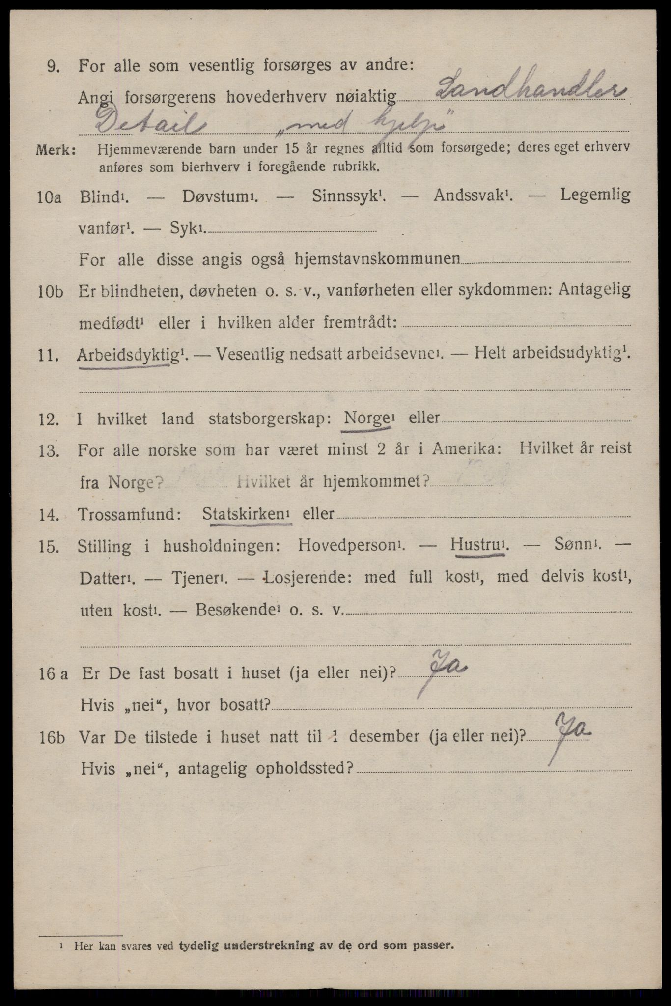 SAKO, 1920 census for Nissedal, 1920, p. 2476