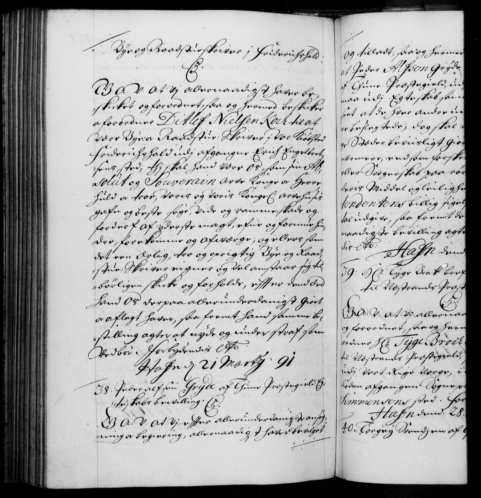Danske Kanselli 1572-1799, RA/EA-3023/F/Fc/Fca/Fcaa/L0015: Norske registre (mikrofilm), 1688-1691, p. 425b