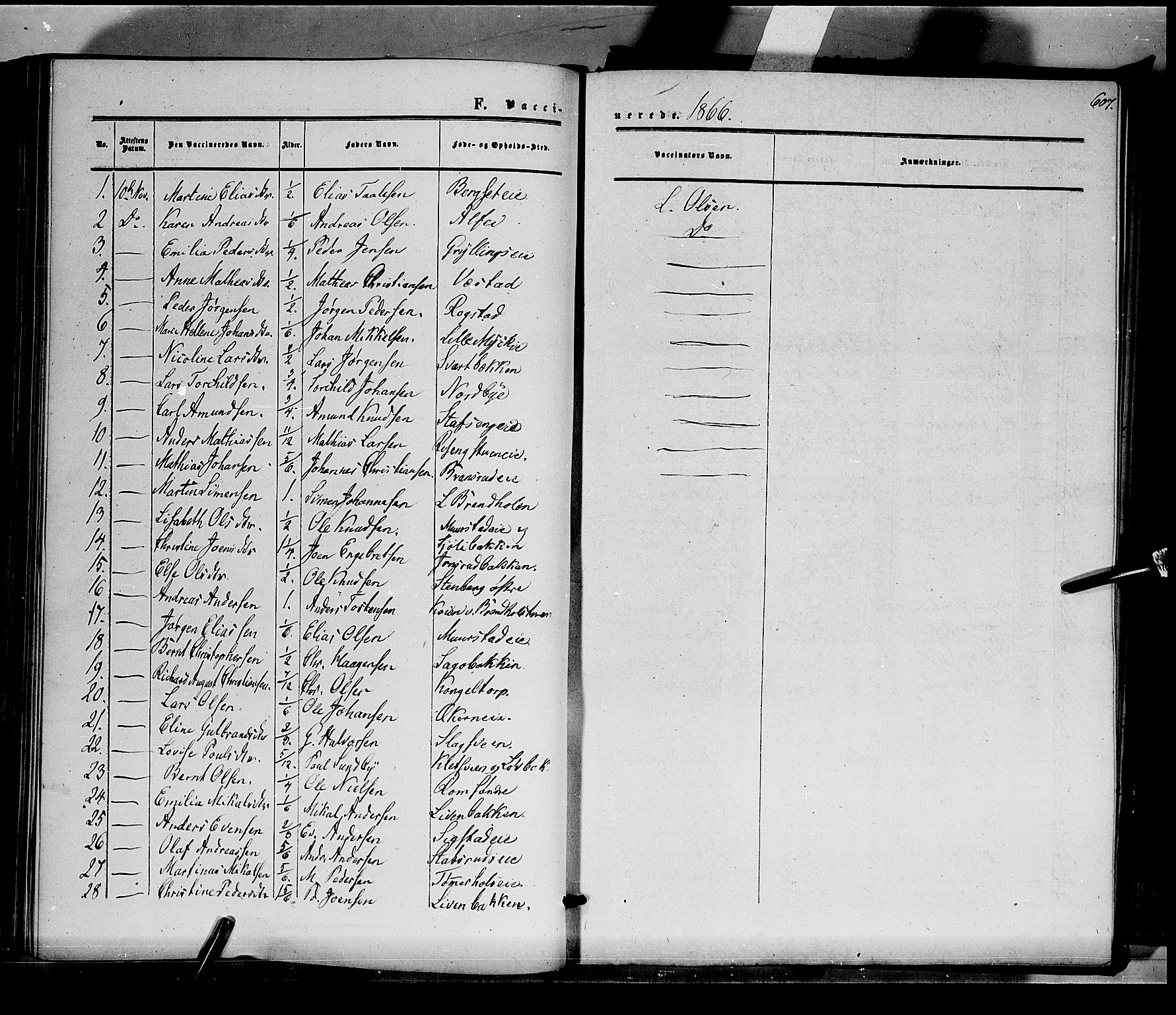 Løten prestekontor, AV/SAH-PREST-022/K/Ka/L0008: Parish register (official) no. 8, 1860-1877, p. 607