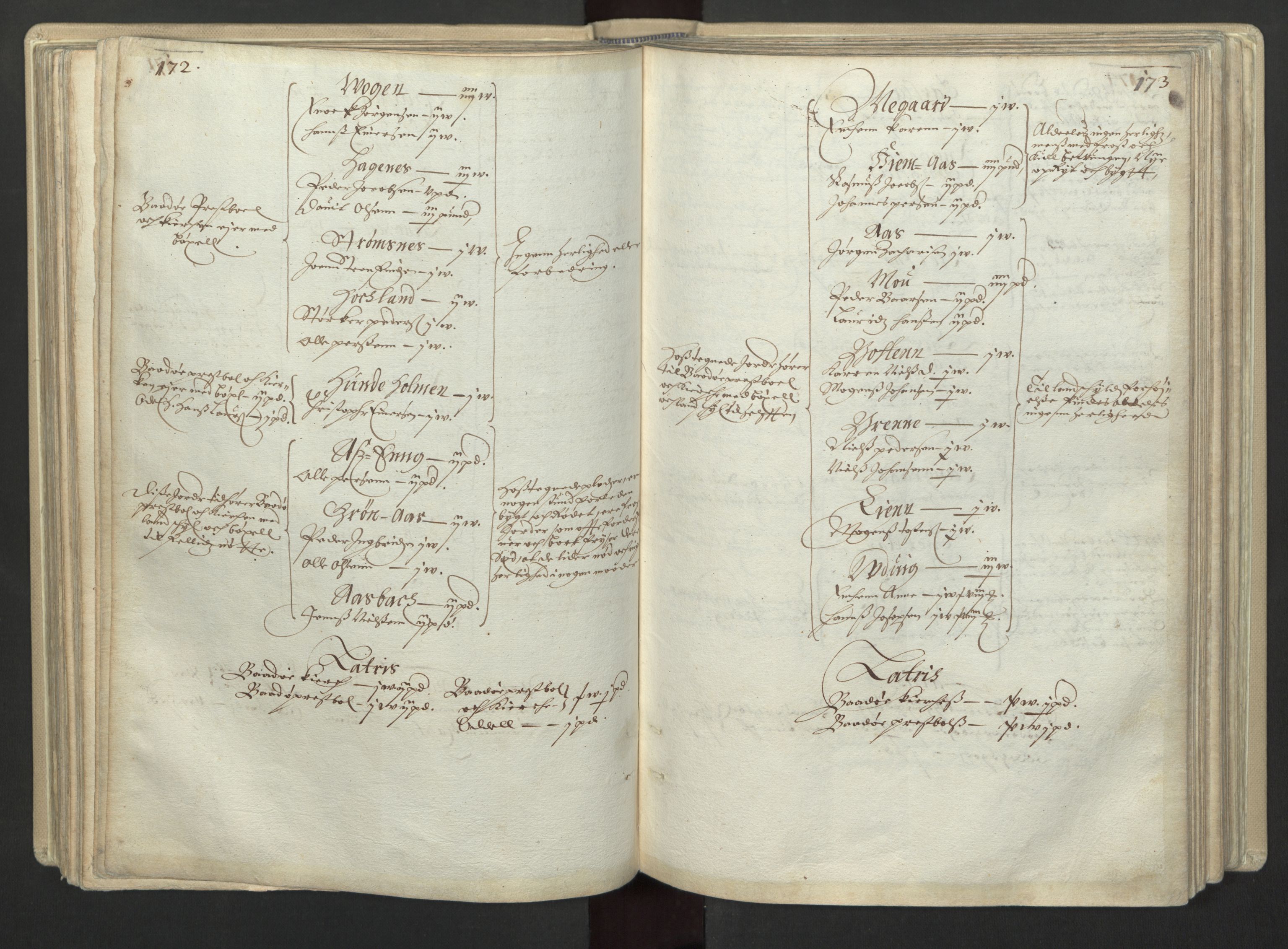 Rentekammeret inntil 1814, Realistisk ordnet avdeling, AV/RA-EA-4070/L/L0030/0001: Nordland lagdømme: / Alminnelig jordebok for Helgeland, Salten, Lofoten, Vesterålen, Andenes og Senja., 1661, p. 172-173