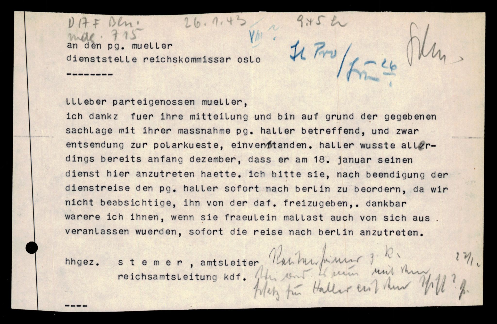 Forsvarets Overkommando. 2 kontor. Arkiv 11.4. Spredte tyske arkivsaker, AV/RA-RAFA-7031/D/Dar/Darb/L0008: Reichskommissariat - Hauptabteilung Volksaufklärung und Propaganda, 1940-1943, p. 50