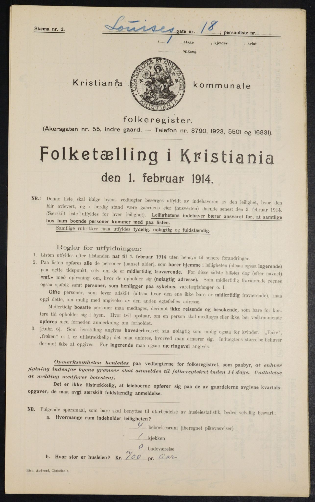 OBA, Municipal Census 1914 for Kristiania, 1914, p. 58324