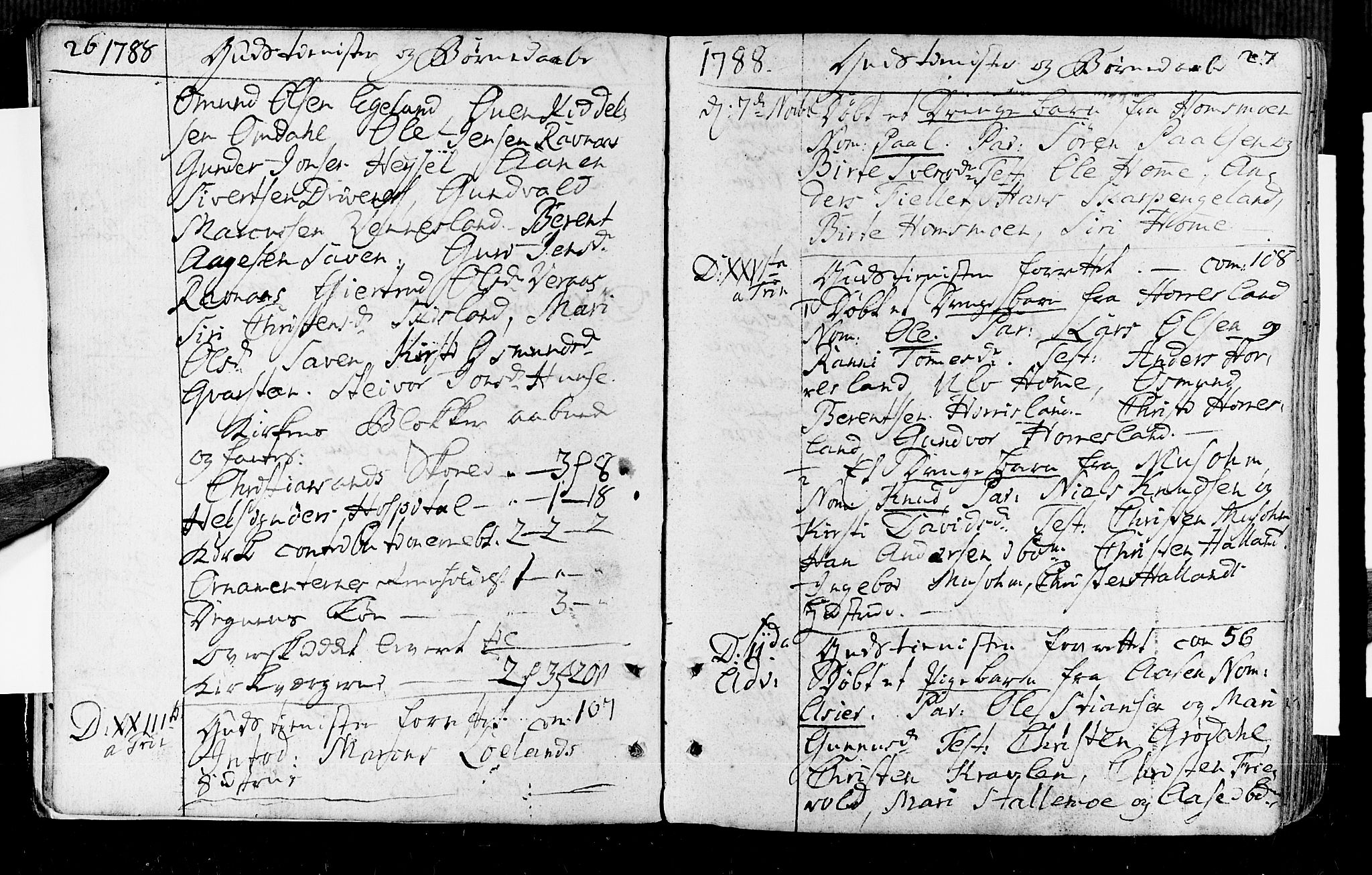 Vennesla sokneprestkontor, AV/SAK-1111-0045/Fa/Fac/L0002: Parish register (official) no. A 2, 1785-1834, p. 26-27