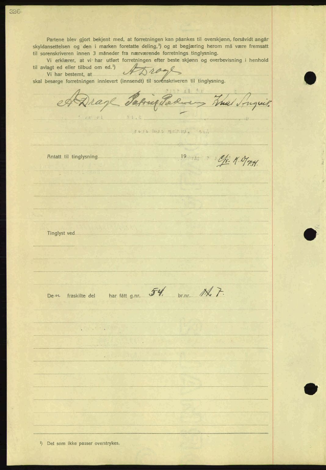 Nordmøre sorenskriveri, AV/SAT-A-4132/1/2/2Ca: Mortgage book no. A81, 1937-1937, Diary no: : 757/1937