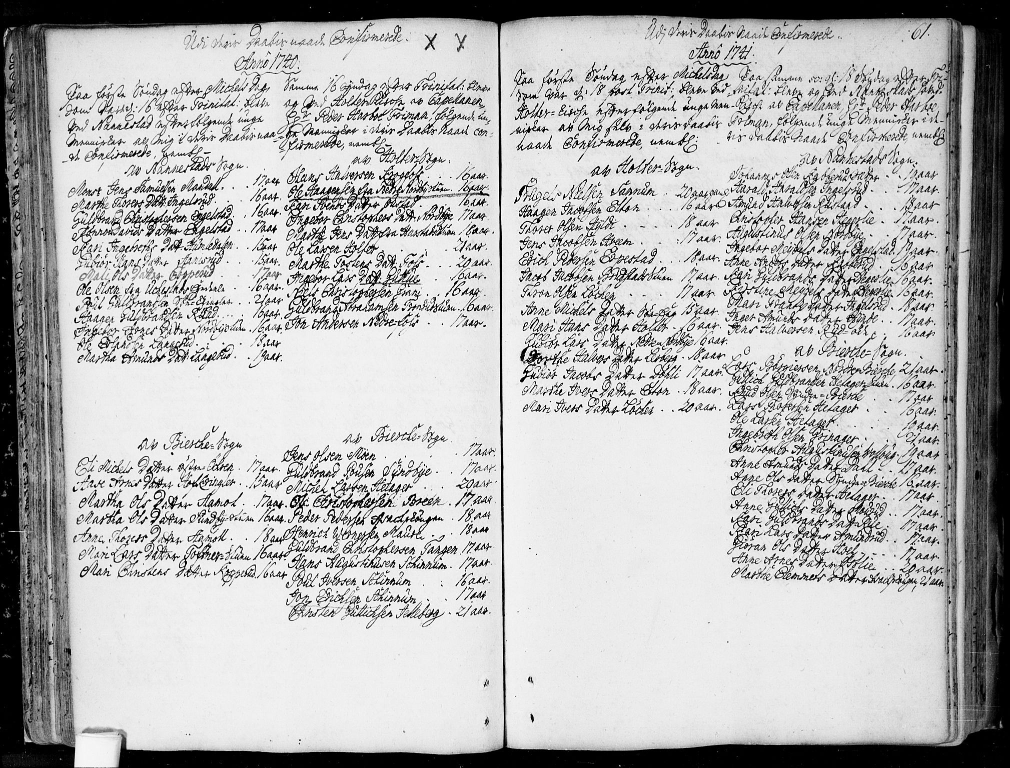 Nannestad prestekontor Kirkebøker, SAO/A-10414a/F/Fa/L0006: Parish register (official) no. I 6, 1739-1754, p. 61