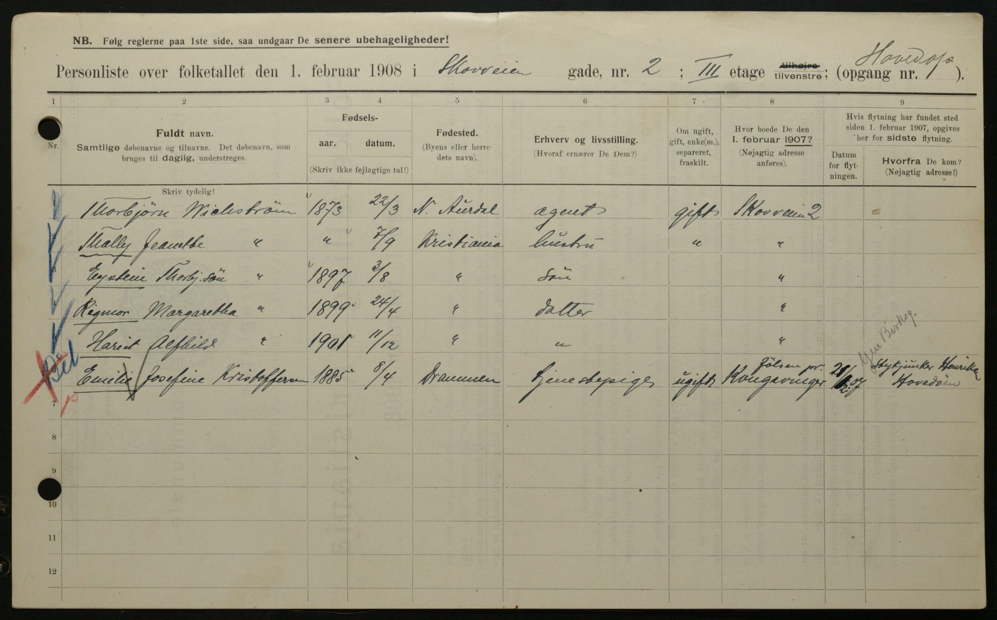 OBA, Municipal Census 1908 for Kristiania, 1908, p. 86757