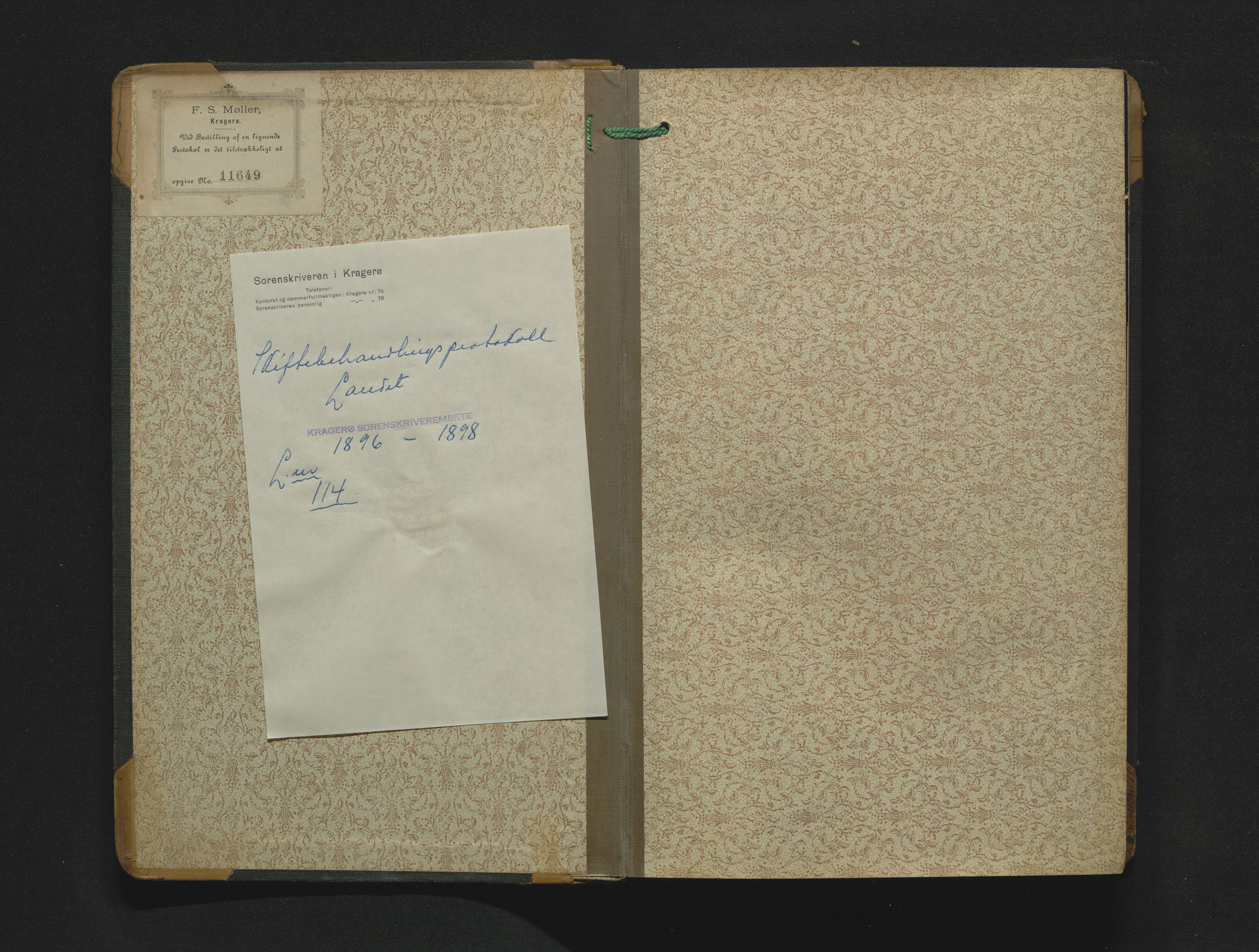 Bamble sorenskriveri, SAKO/A-214/H/Hb/Hbc/L0011: Skifteforhandlingsprotokoll, 1896-1898