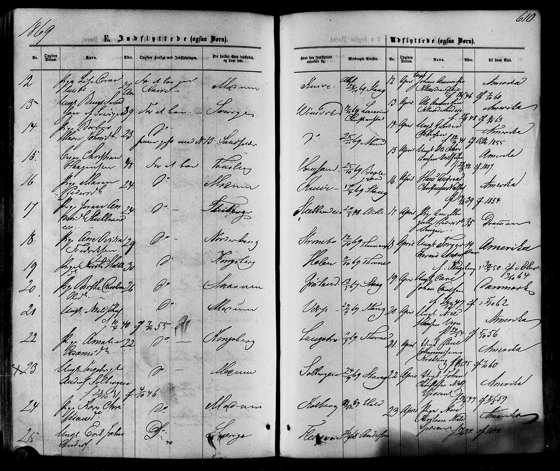 Eiker kirkebøker, AV/SAKO-A-4/F/Fa/L0017: Parish register (official) no. I 17, 1869-1877, p. 610