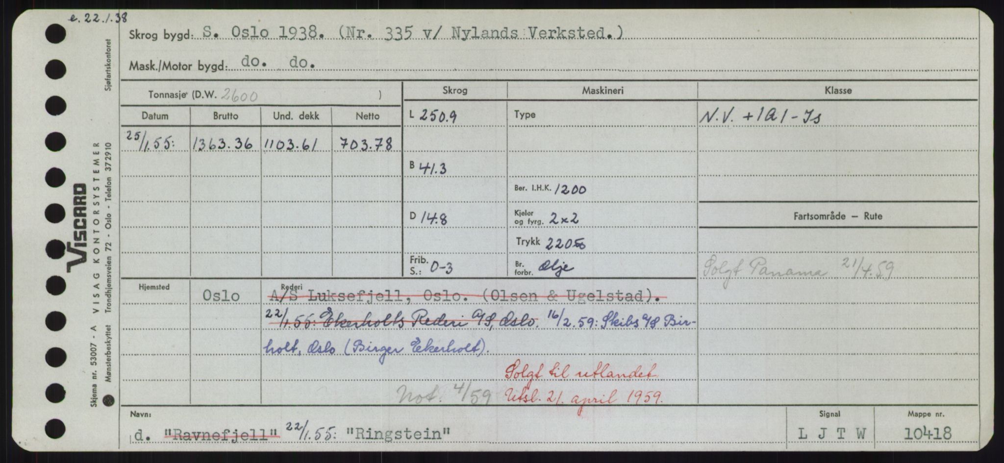 Sjøfartsdirektoratet med forløpere, Skipsmålingen, RA/S-1627/H/Hd/L0030: Fartøy, Q-Riv, p. 585