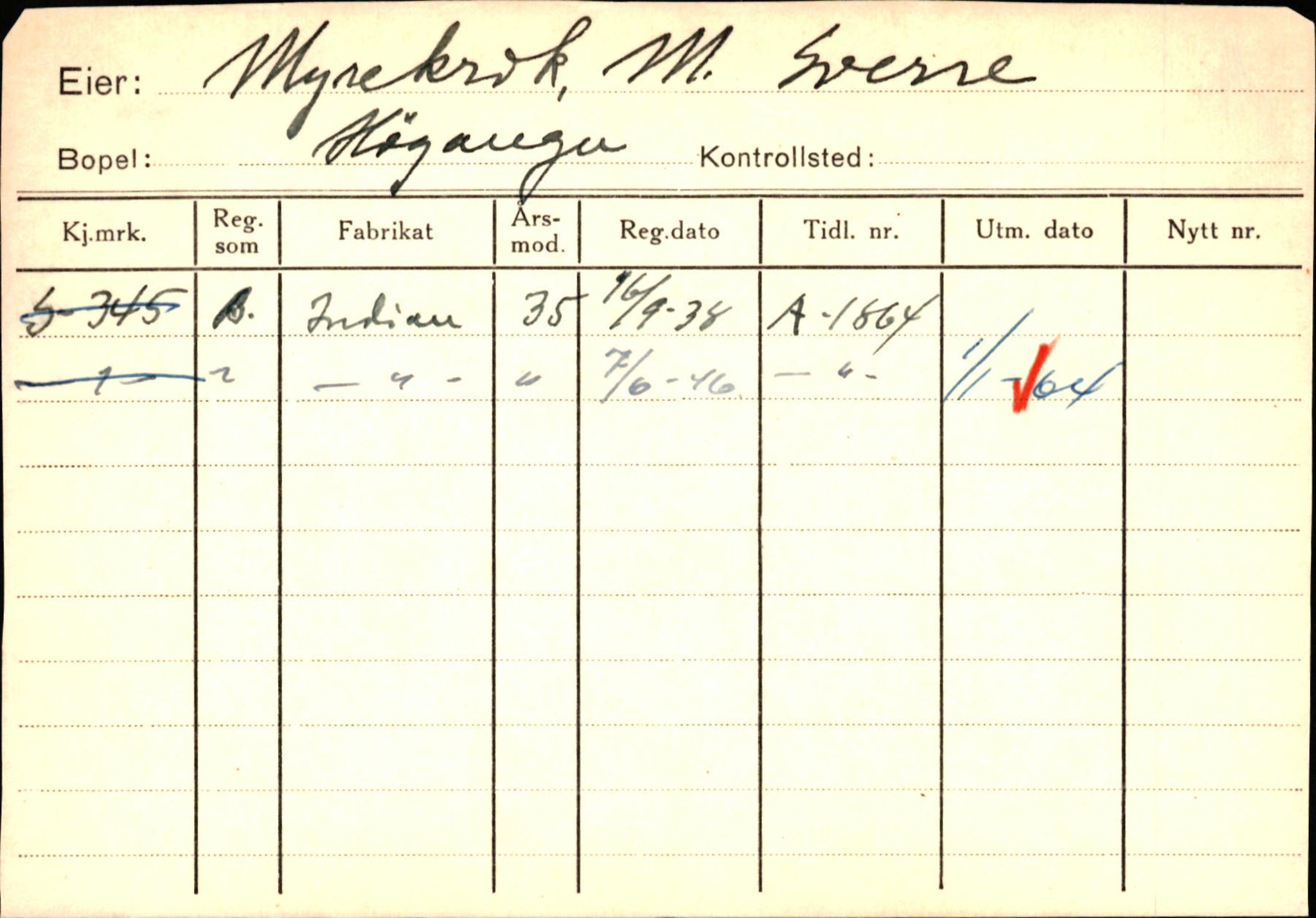 Statens vegvesen, Sogn og Fjordane vegkontor, AV/SAB-A-5301/4/F/L0130: Eigarregister Eid T-Å. Høyanger A-O, 1945-1975, p. 2200