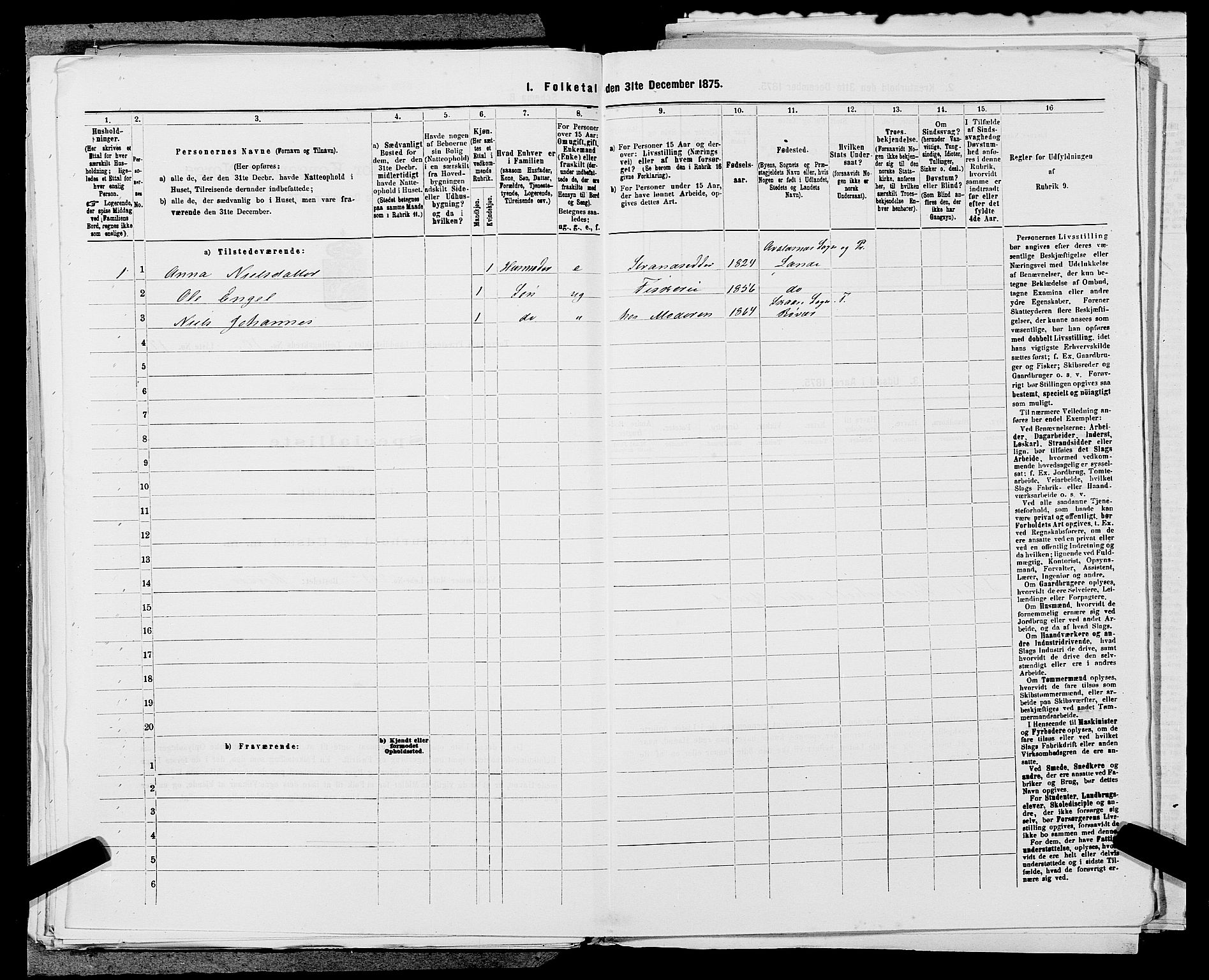 SAST, 1875 census for 1152L Torvastad/Torvastad, Skåre og Utsira, 1875, p. 1280