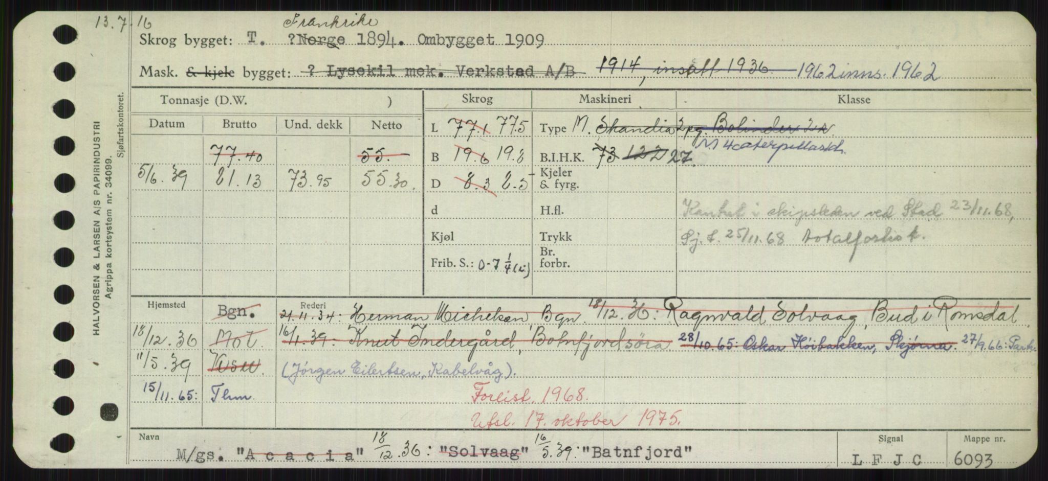 Sjøfartsdirektoratet med forløpere, Skipsmålingen, RA/S-1627/H/Hd/L0003: Fartøy, B-Bev, p. 389