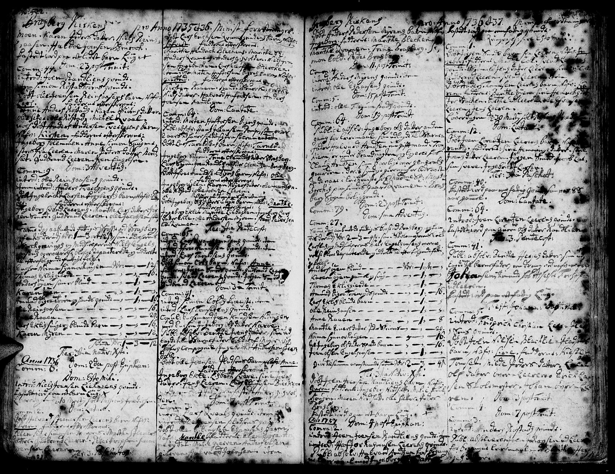 Ministerialprotokoller, klokkerbøker og fødselsregistre - Sør-Trøndelag, SAT/A-1456/606/L0278: Parish register (official) no. 606A01 /4, 1727-1780, p. 522-523
