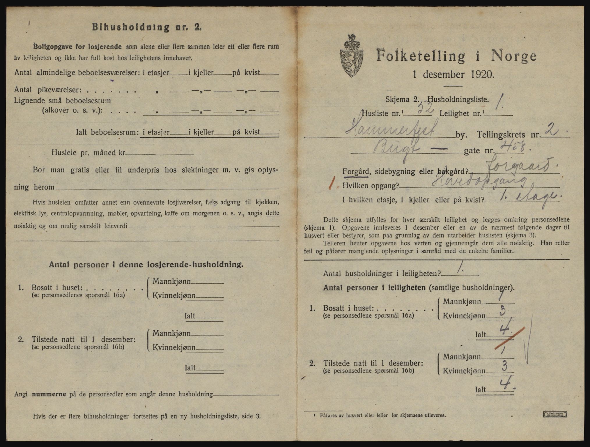 SATØ, 1920 census for Hammerfest, 1920, p. 2008