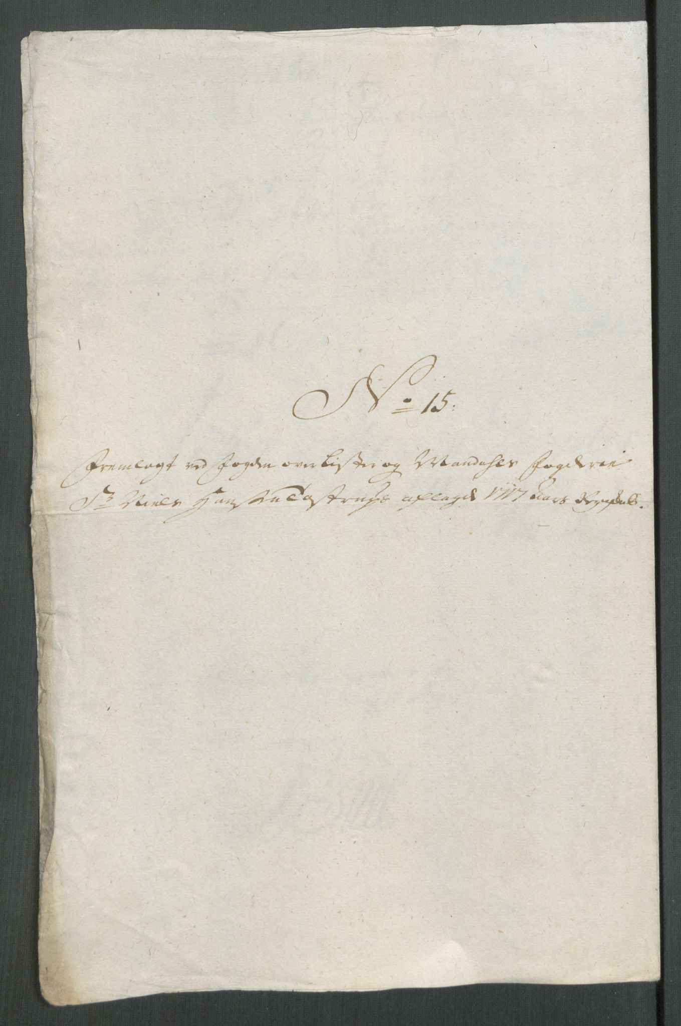 Rentekammeret inntil 1814, Reviderte regnskaper, Fogderegnskap, AV/RA-EA-4092/R43/L2561: Fogderegnskap Lista og Mandal, 1717, p. 213