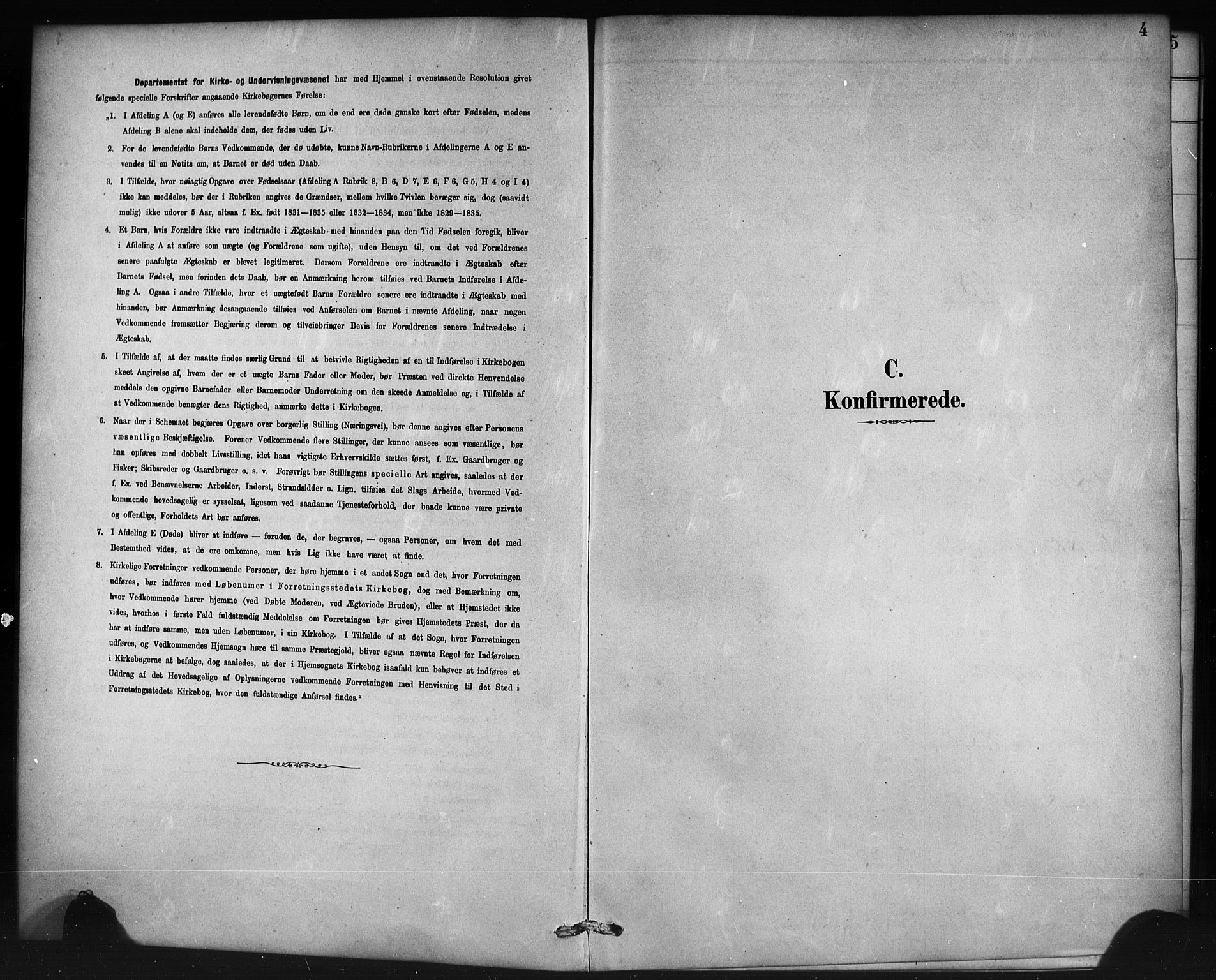Korskirken sokneprestembete, SAB/A-76101/H/Haa/L0071: Curate's parish register no. A 6, 1885-1912, p. 4