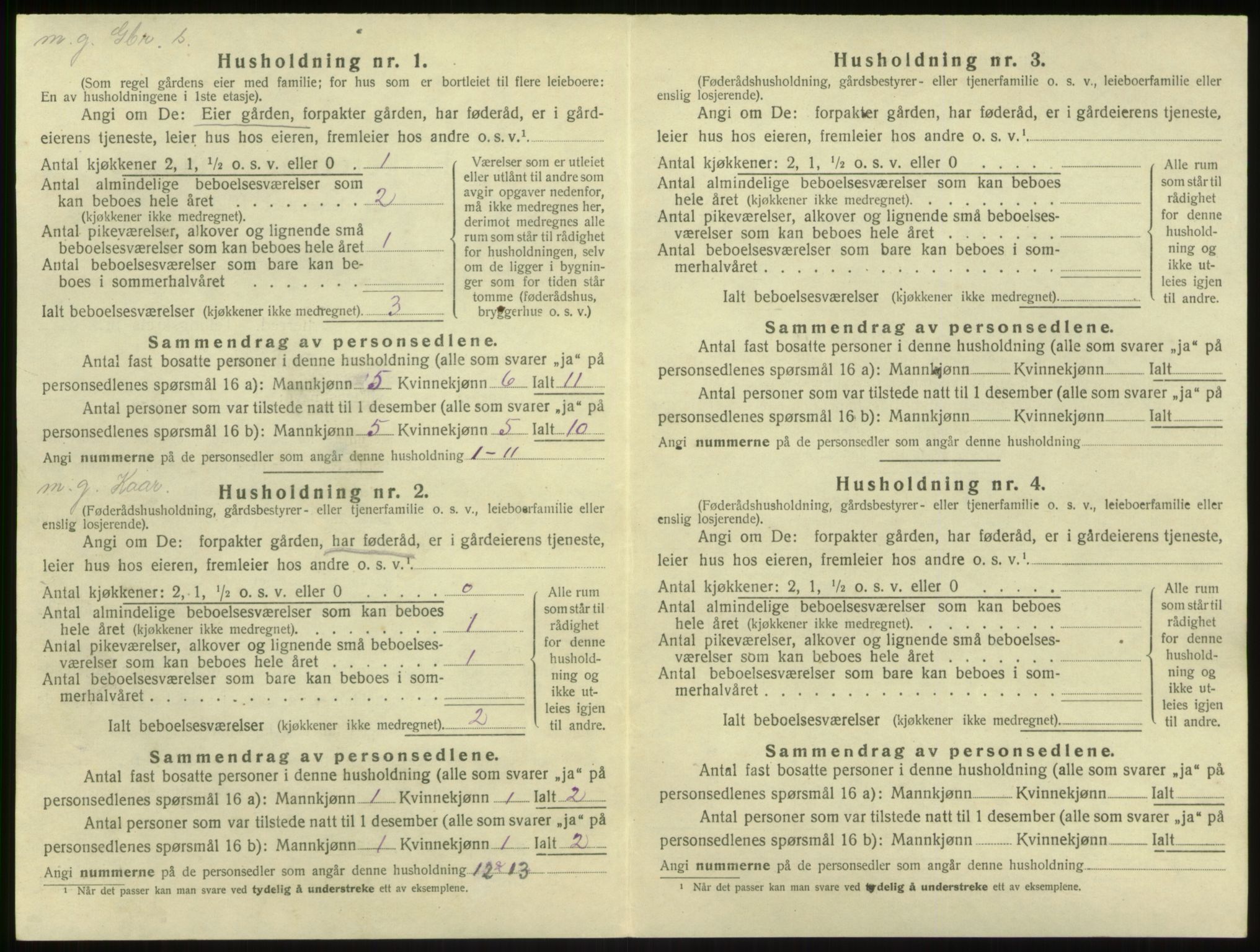 SAB, 1920 census for Brekke, 1920, p. 282