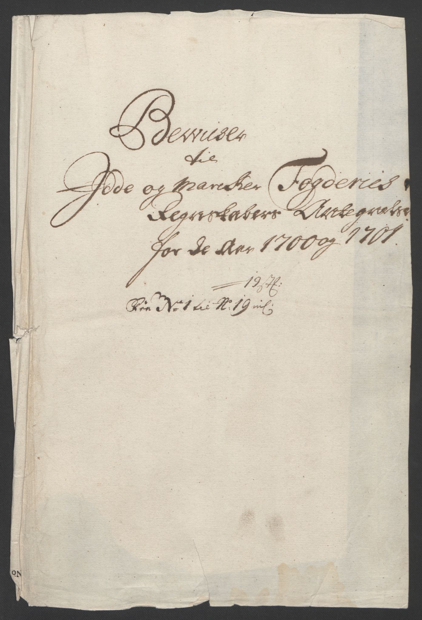 Rentekammeret inntil 1814, Reviderte regnskaper, Fogderegnskap, AV/RA-EA-4092/R01/L0015: Fogderegnskap Idd og Marker, 1700-1701, p. 363