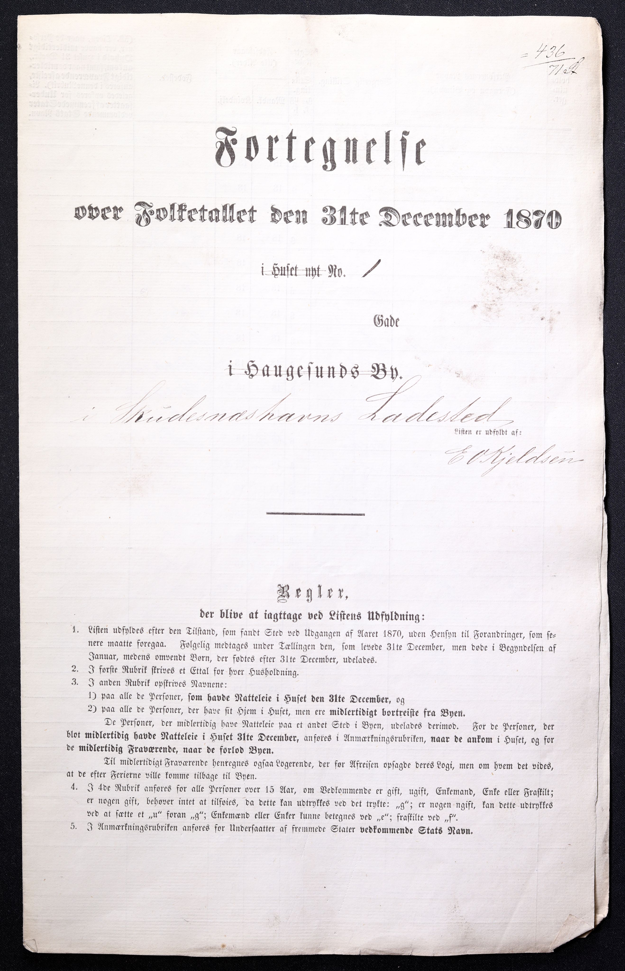 RA, 1870 census for 1104 Skudeneshavn, 1870, p. 3