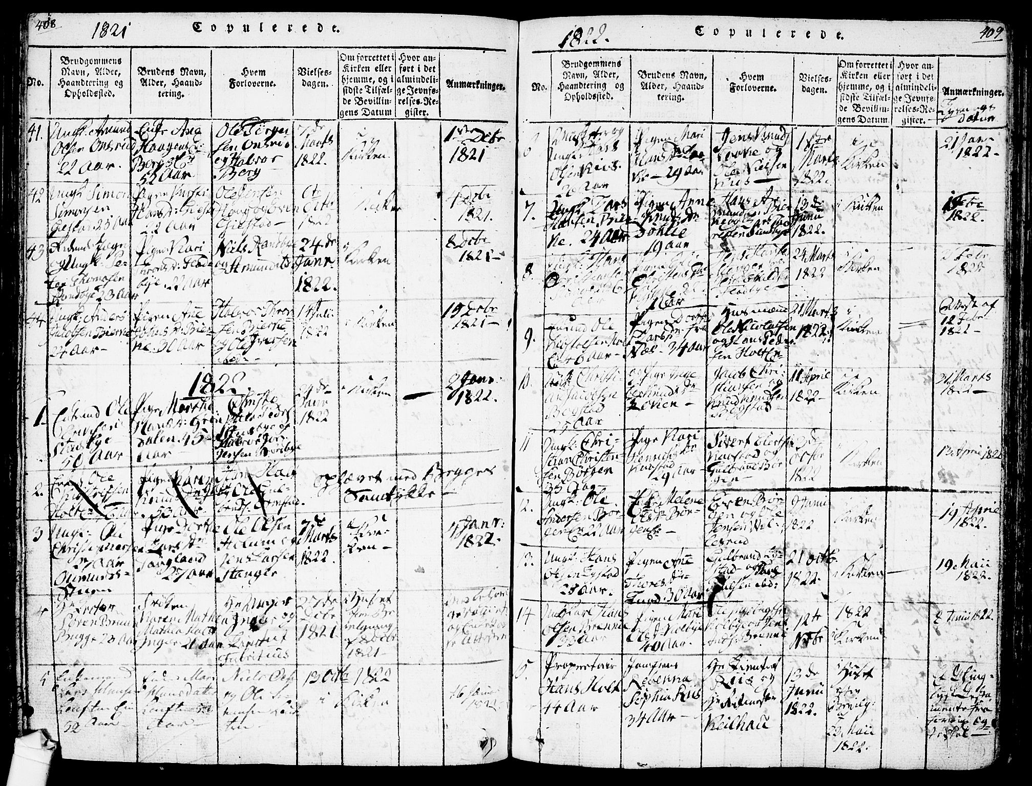 Ullensaker prestekontor Kirkebøker, SAO/A-10236a/F/Fa/L0013: Parish register (official) no. I 13, 1815-1835, p. 408-409