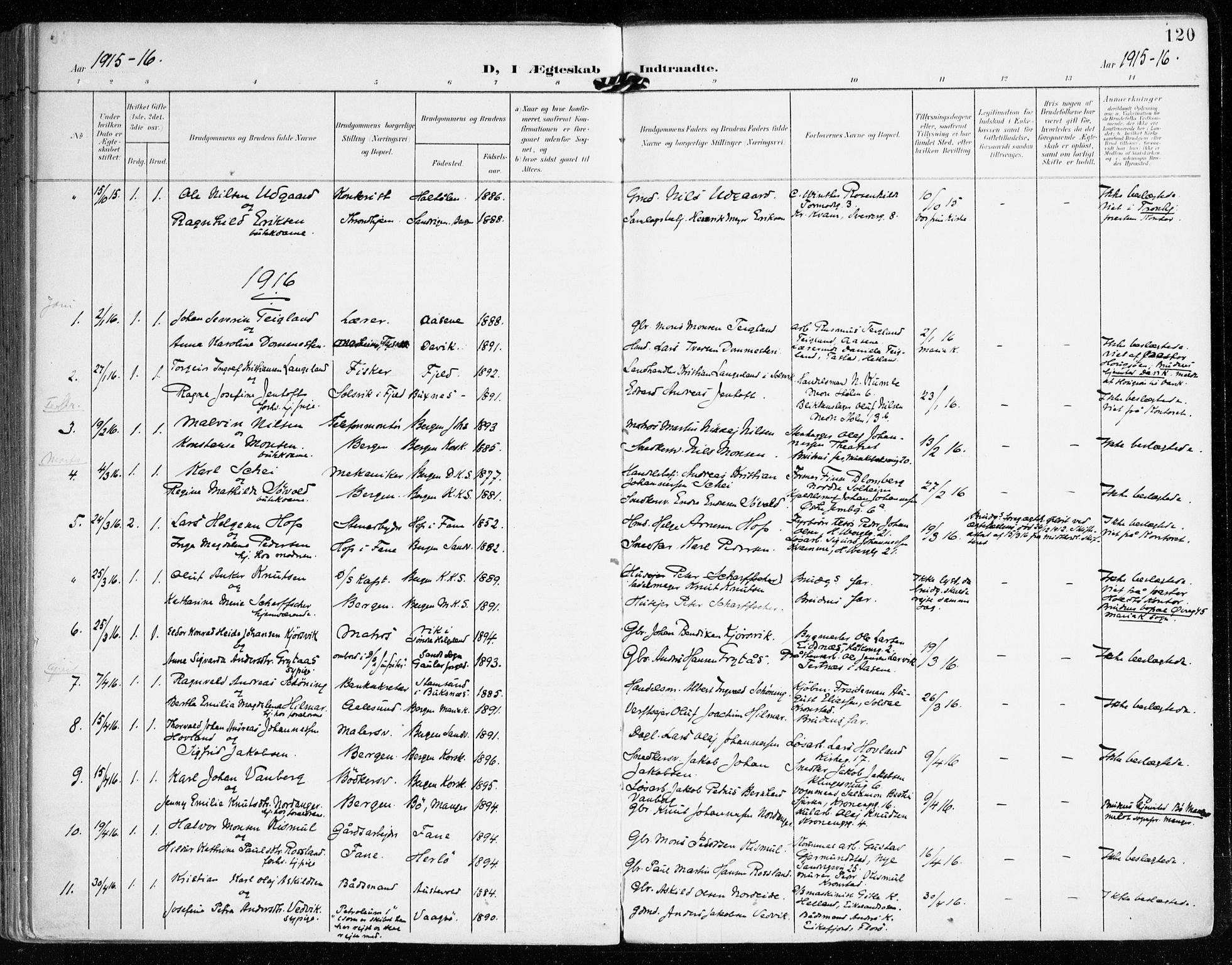 Mariakirken Sokneprestembete, SAB/A-76901/H/Haa/L0014: Parish register (official) no. C 2, 1900-1916, p. 120