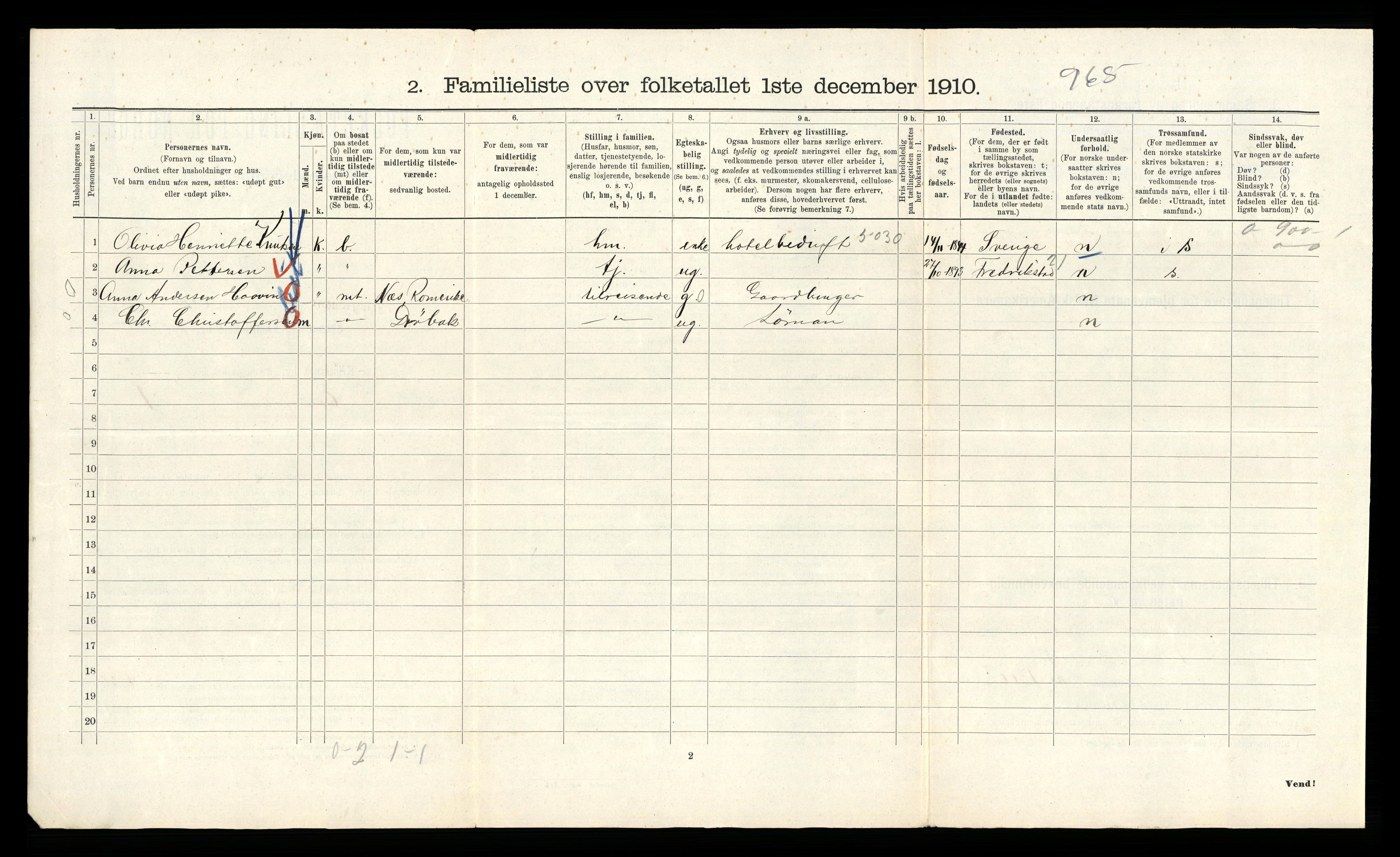 RA, 1910 census for Kristiania, 1910, p. 47488